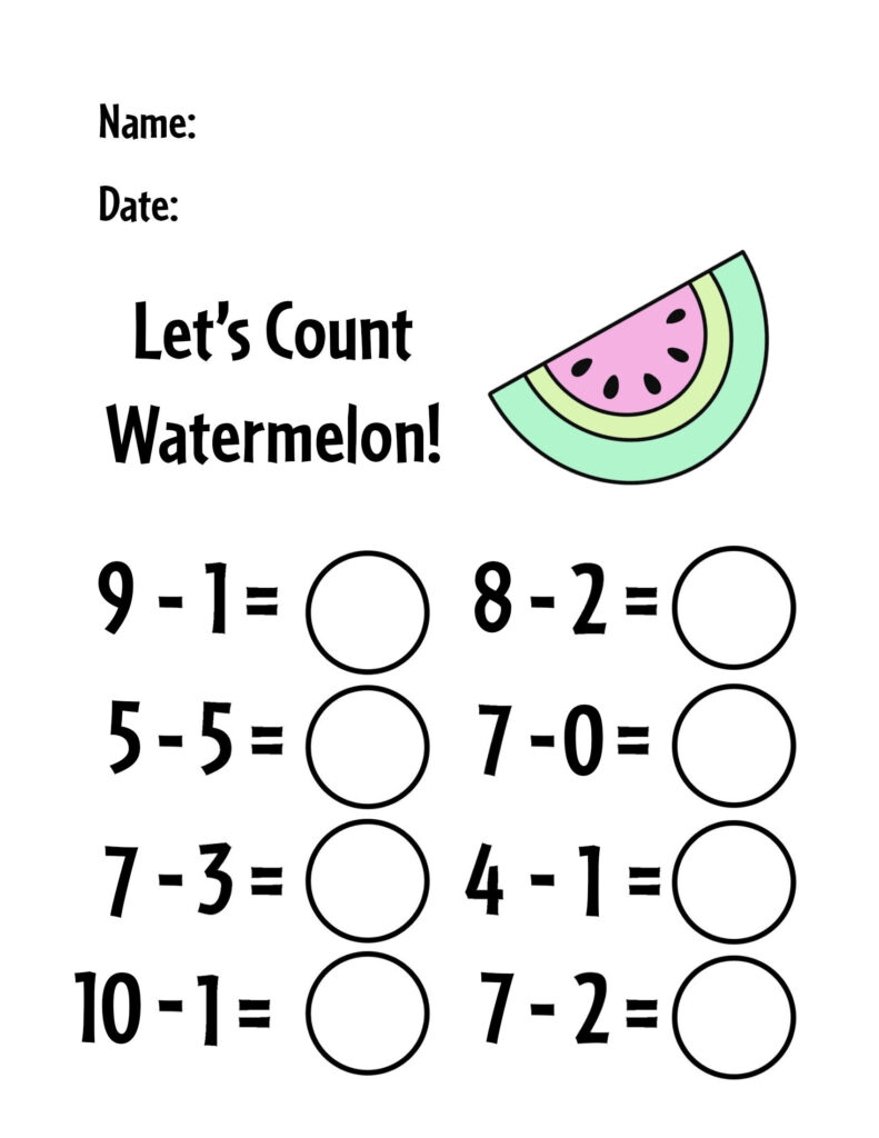 kindergarten subtraction worksheet kindergarten subtraction worksheet