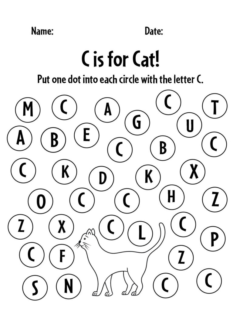 FREE Letter C Worksheets For Preschool The Hollydog Blog