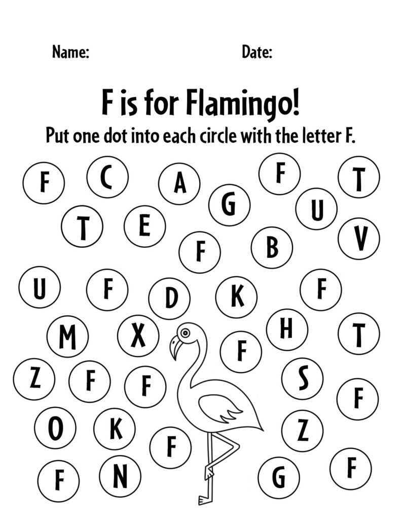 letter f worksheets for preschool