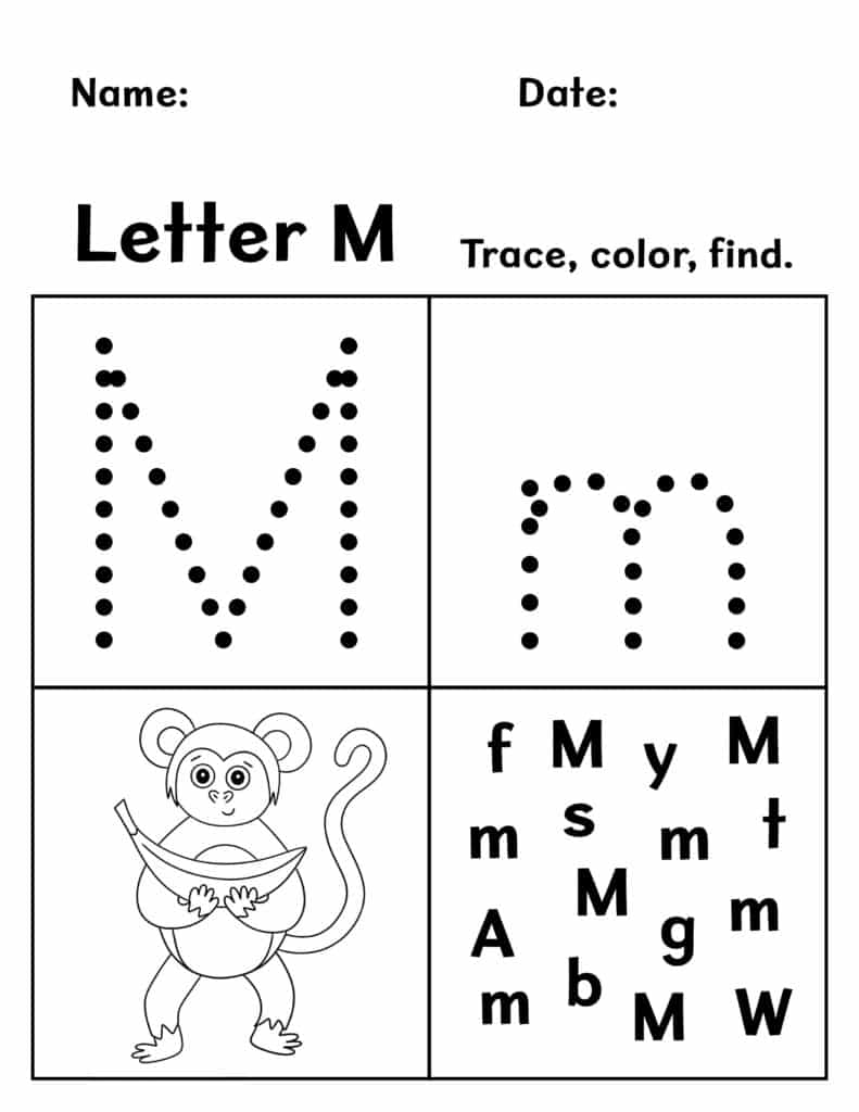 letter m worksheets