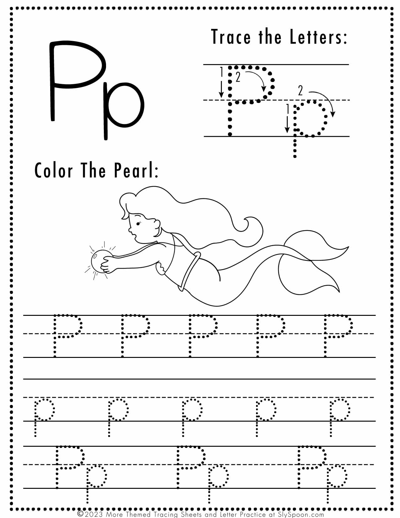 letter p worksheet