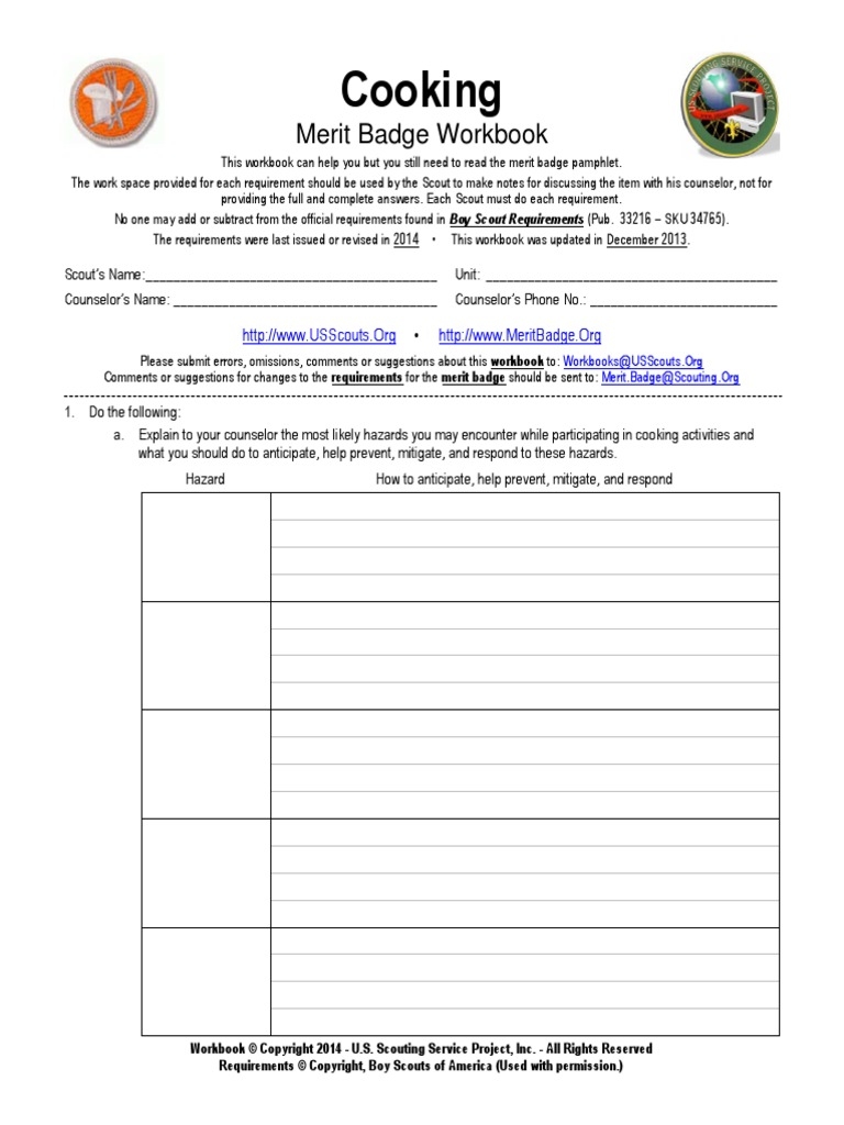 personal finance merit badge worksheet