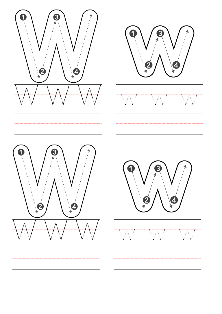 letter w worksheets