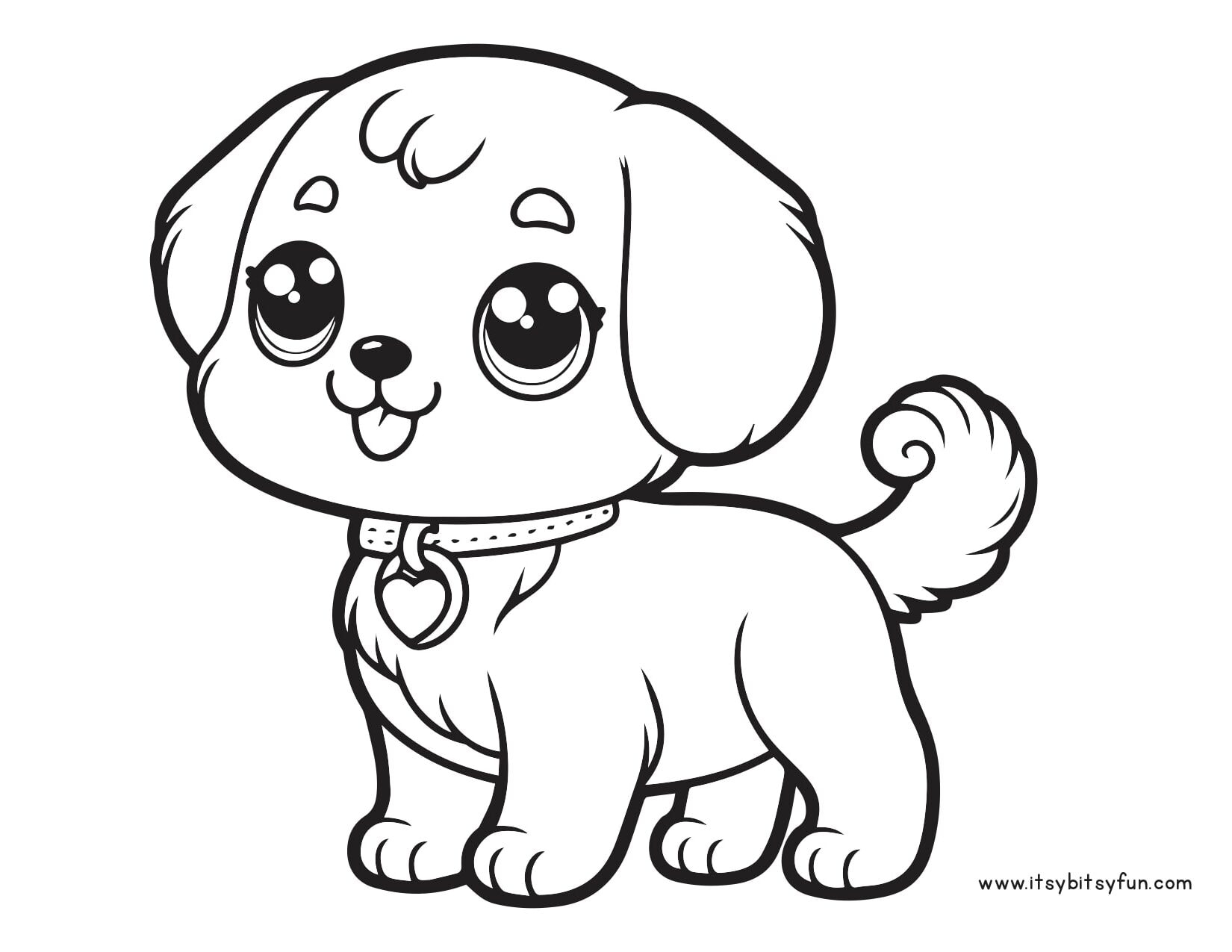 printable coloring pages of puppies