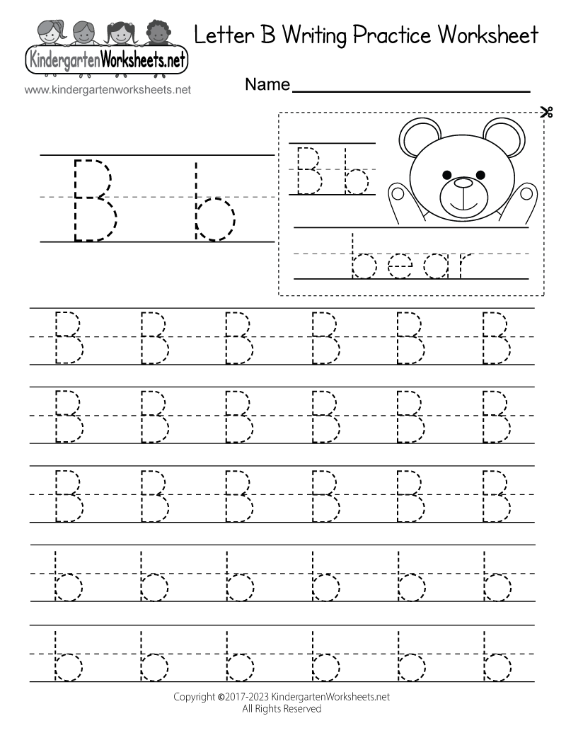alphabet b worksheet