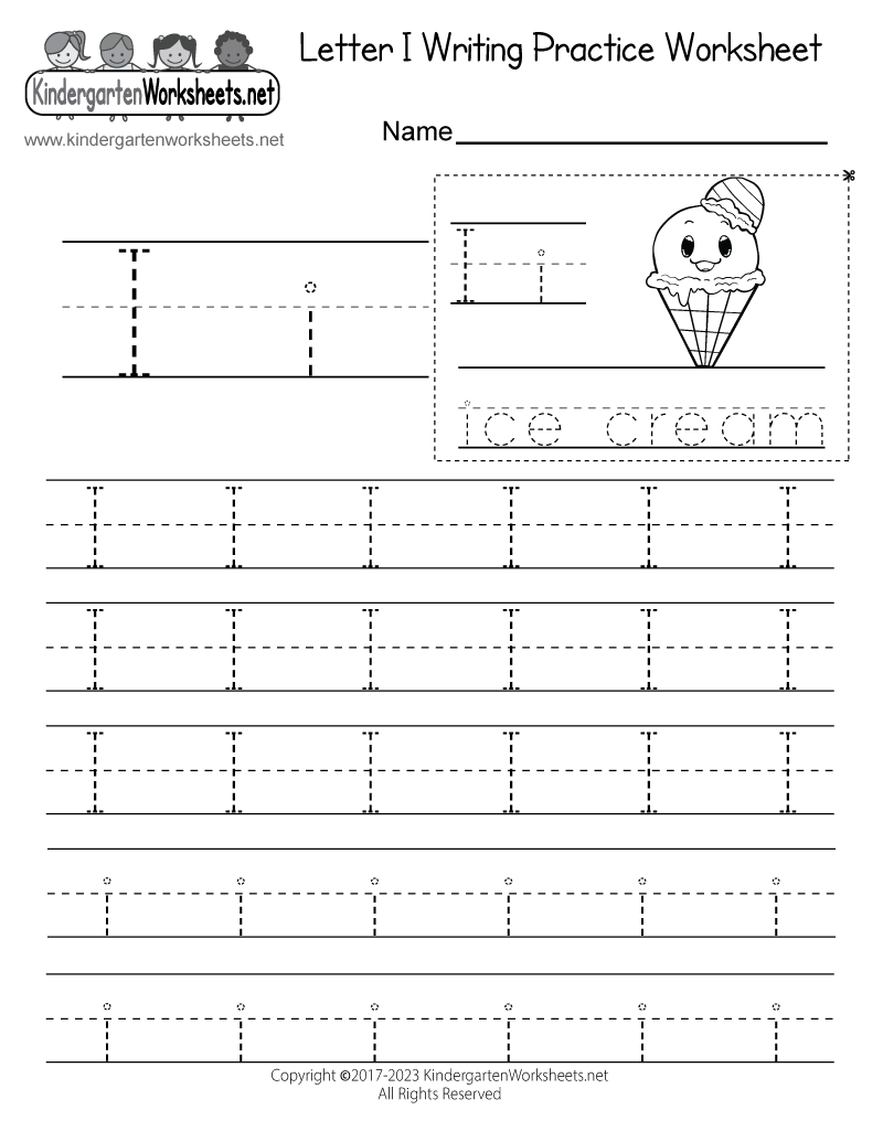 letter i worksheets for kindergarten