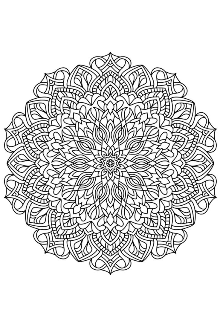 Free Printable Mandala Coloring Page EBook PDF