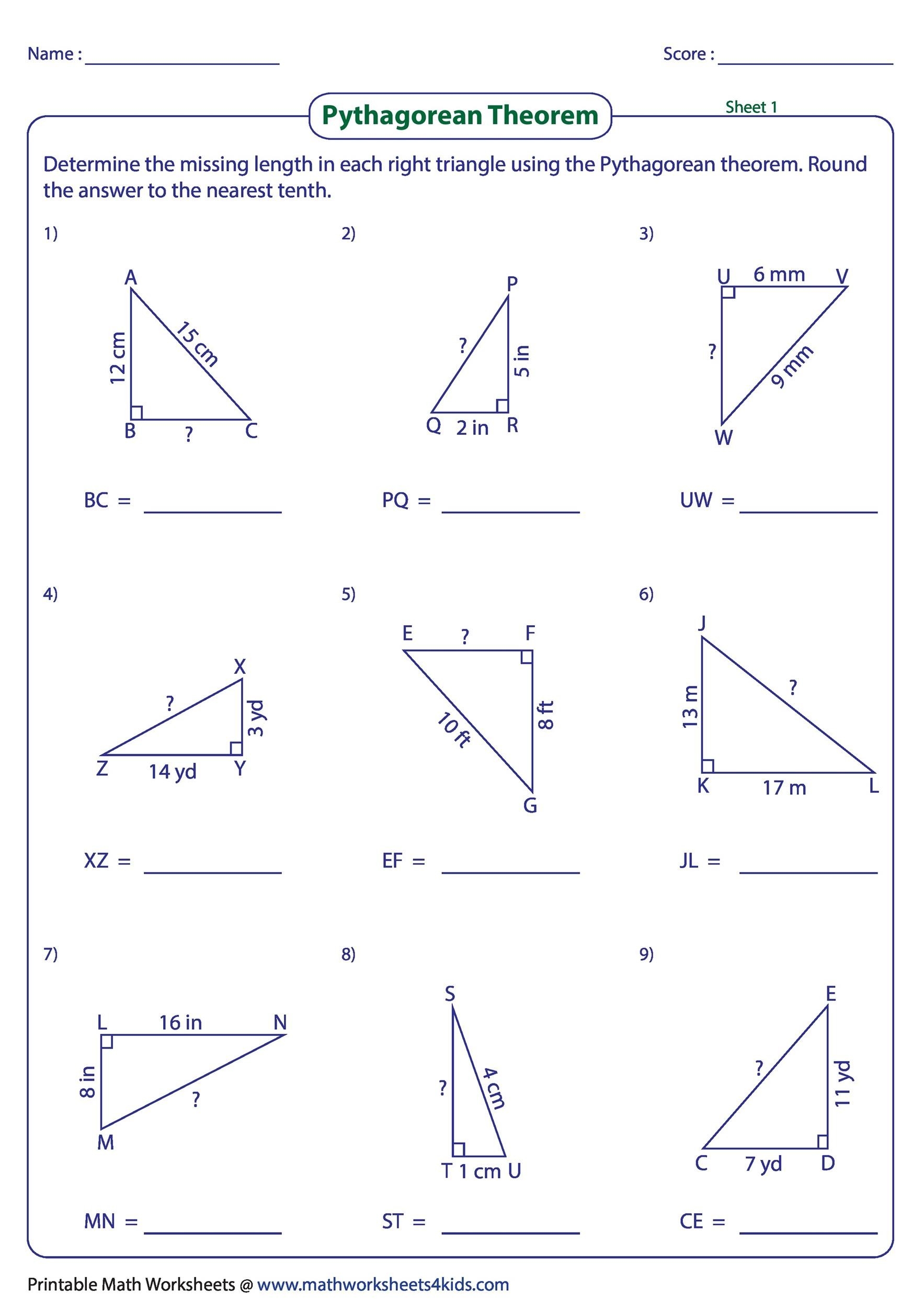 Free Printable Math Worksheets Pythagorean Theorem Download Free Printable Math Worksheets Pythagorean Theorem Png Images Free Worksheets On Clipart Library