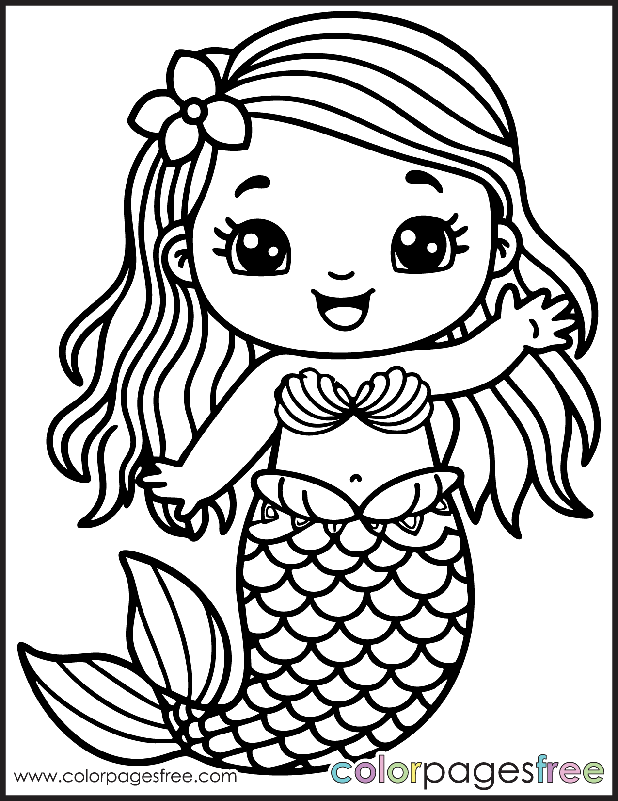 mermaid printables coloring
