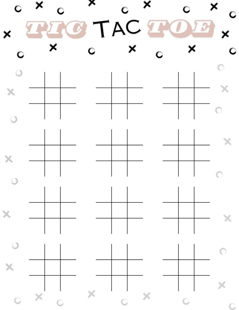 Free Printable Tic Tac Toe Free Printable Tic Tac Toe