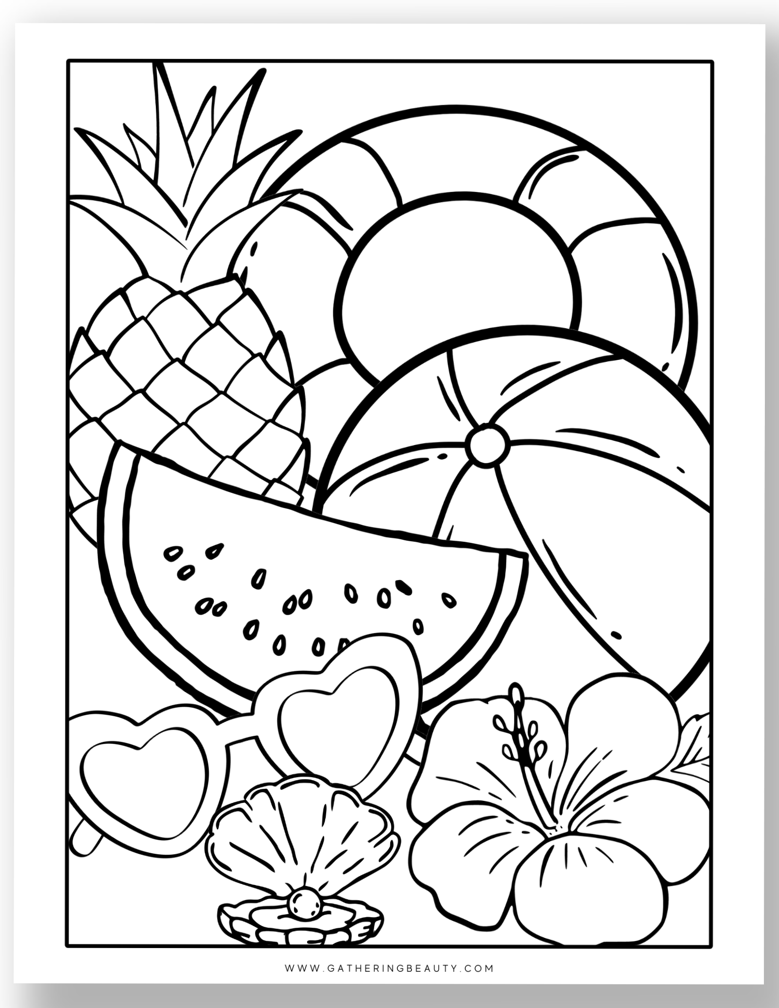 summer printable coloring pages