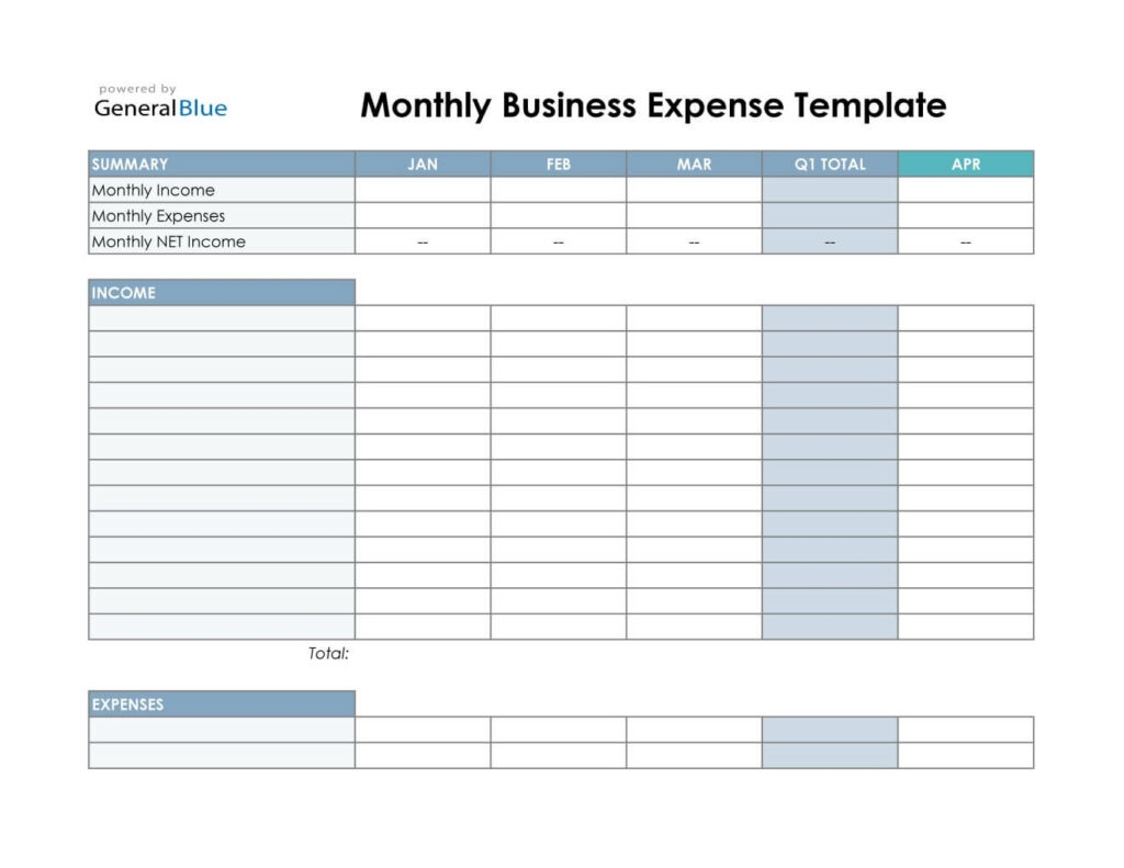 income and expense worksheet