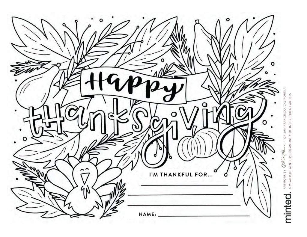 thanksgiving coloring pages printable