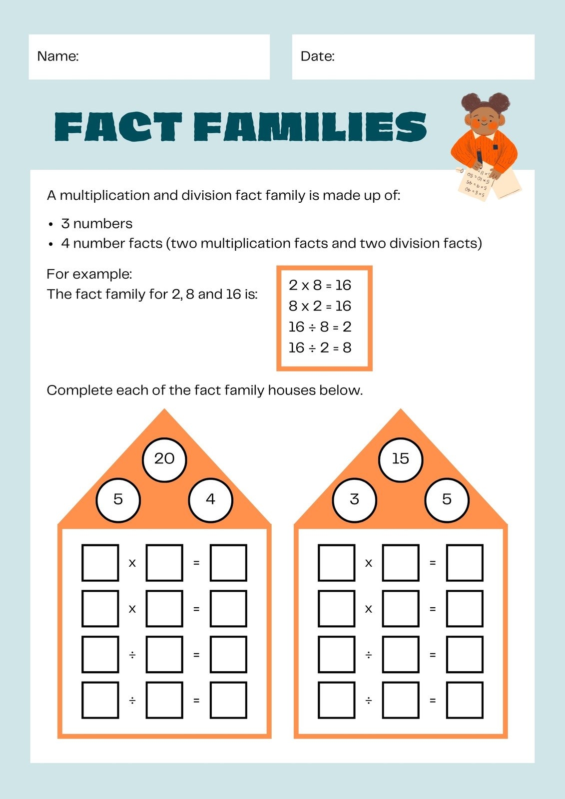 multiplying and dividing worksheets