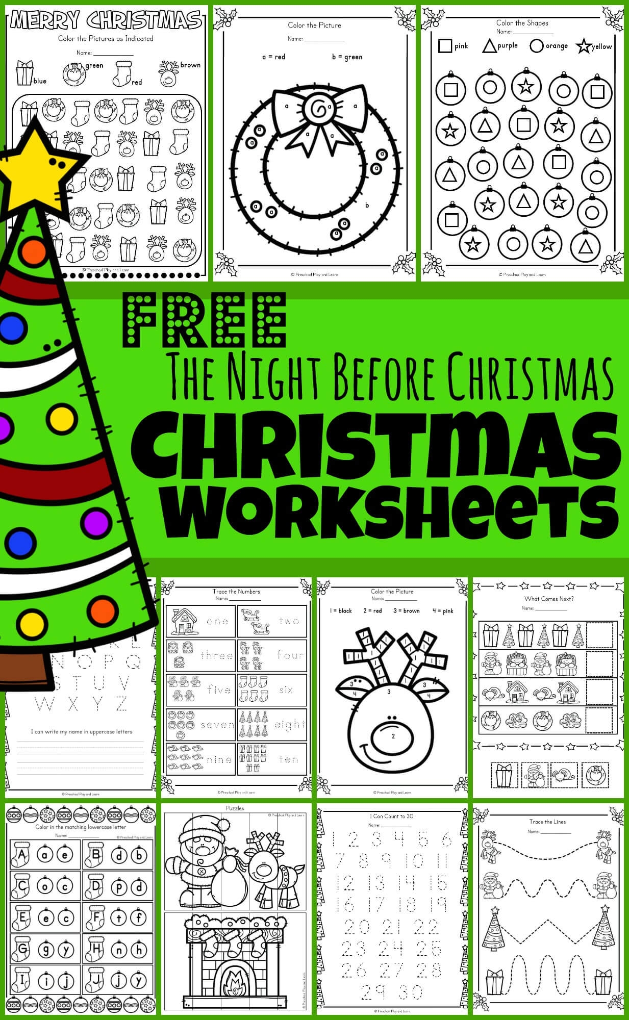  FREE Twas The Night Before Christmas Worksheets Activities