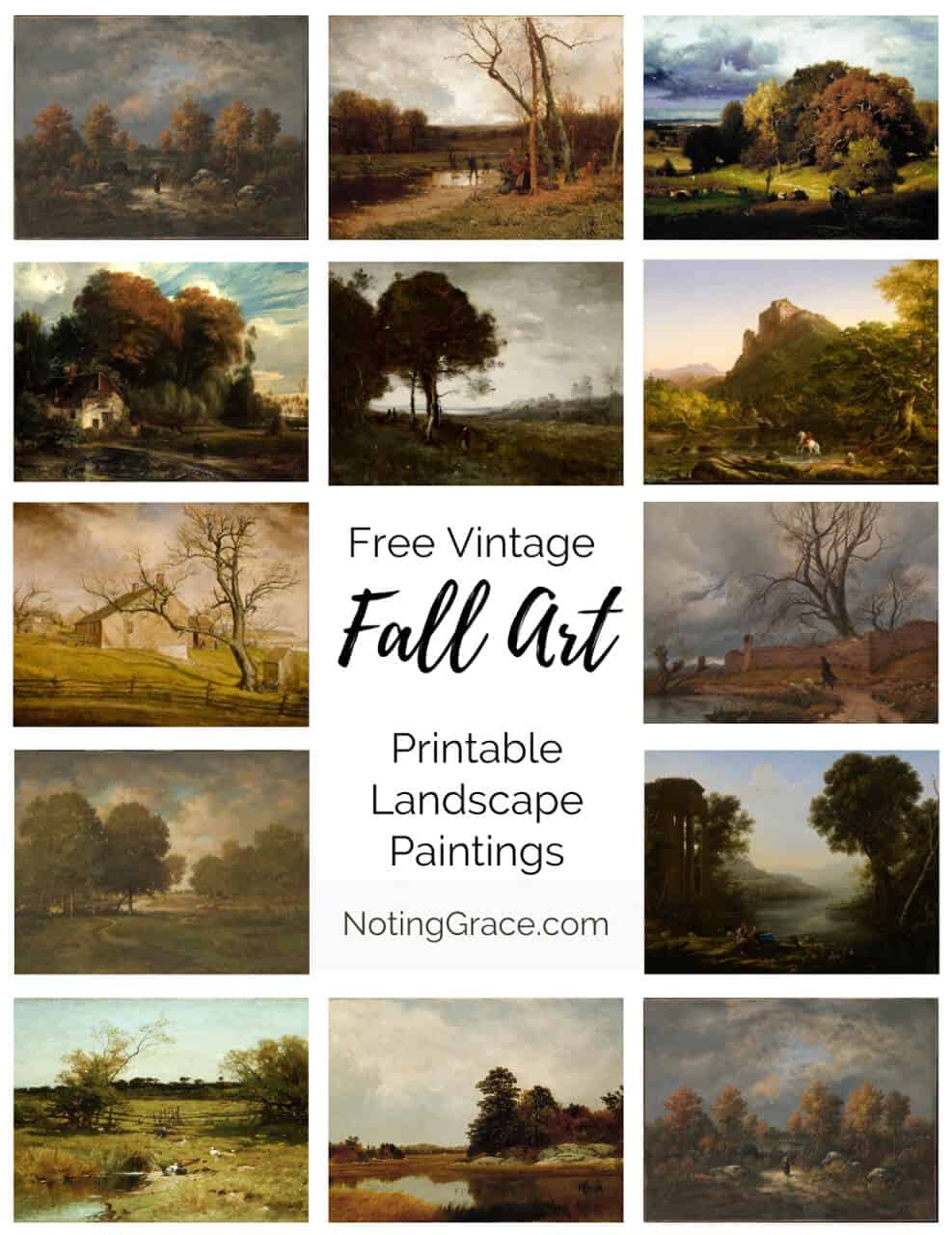 Free Vintage Fall Art 26 Printable Landscape Paintings Free Vintage Fall Art 26 Printable Landscape Paintings