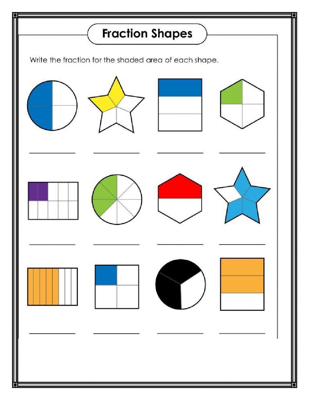 fractions worksheet with pictures fractions worksheet with pictures