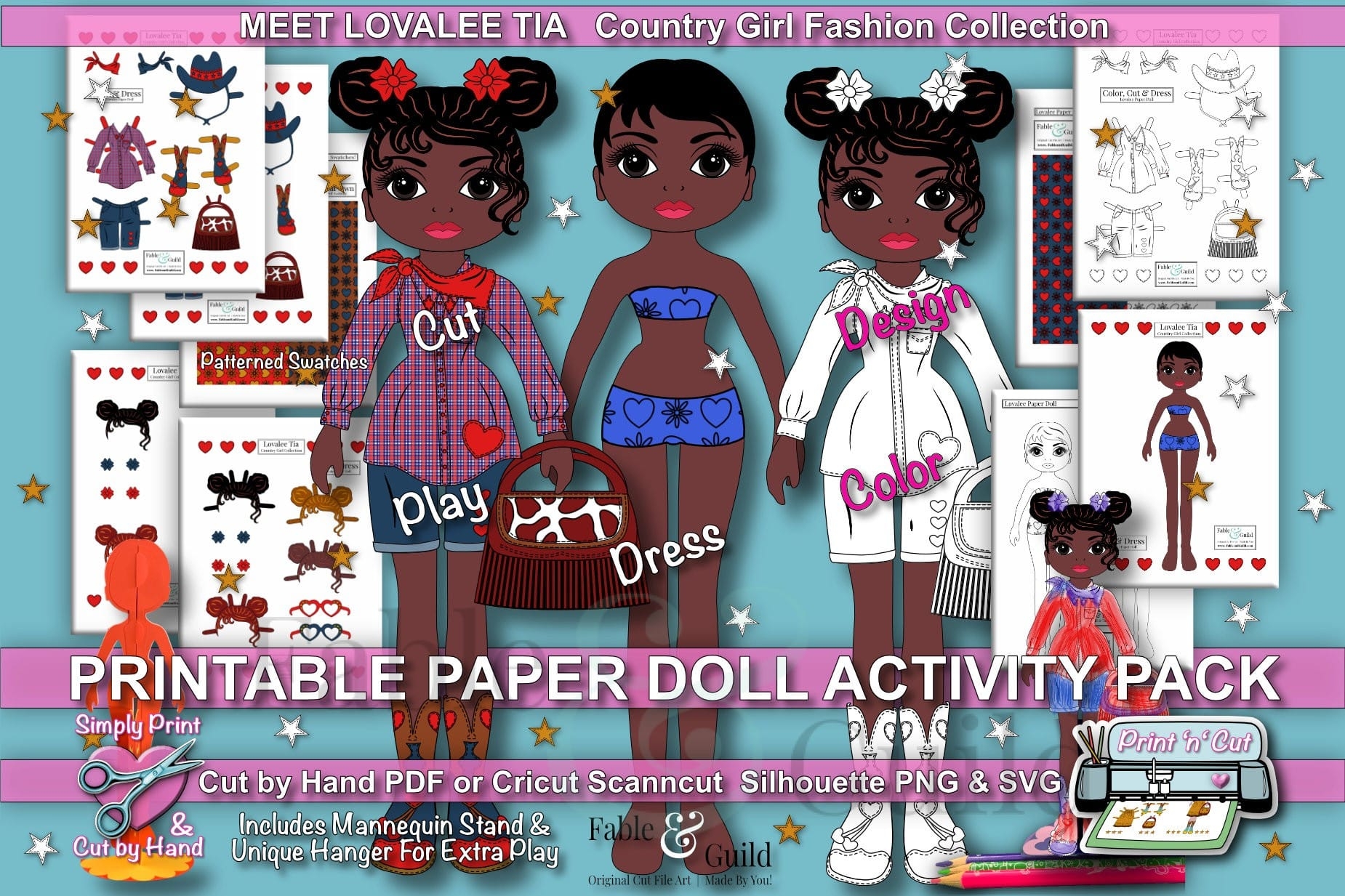 Fun Cut Out Printable Paper Doll Template Fable Guild