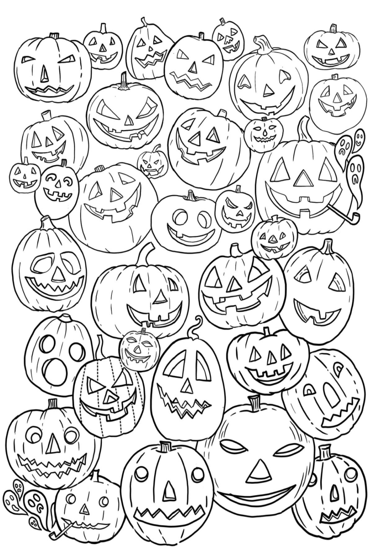 Get 13 Jack O Lantern Coloring Pages Free Halloween Printables