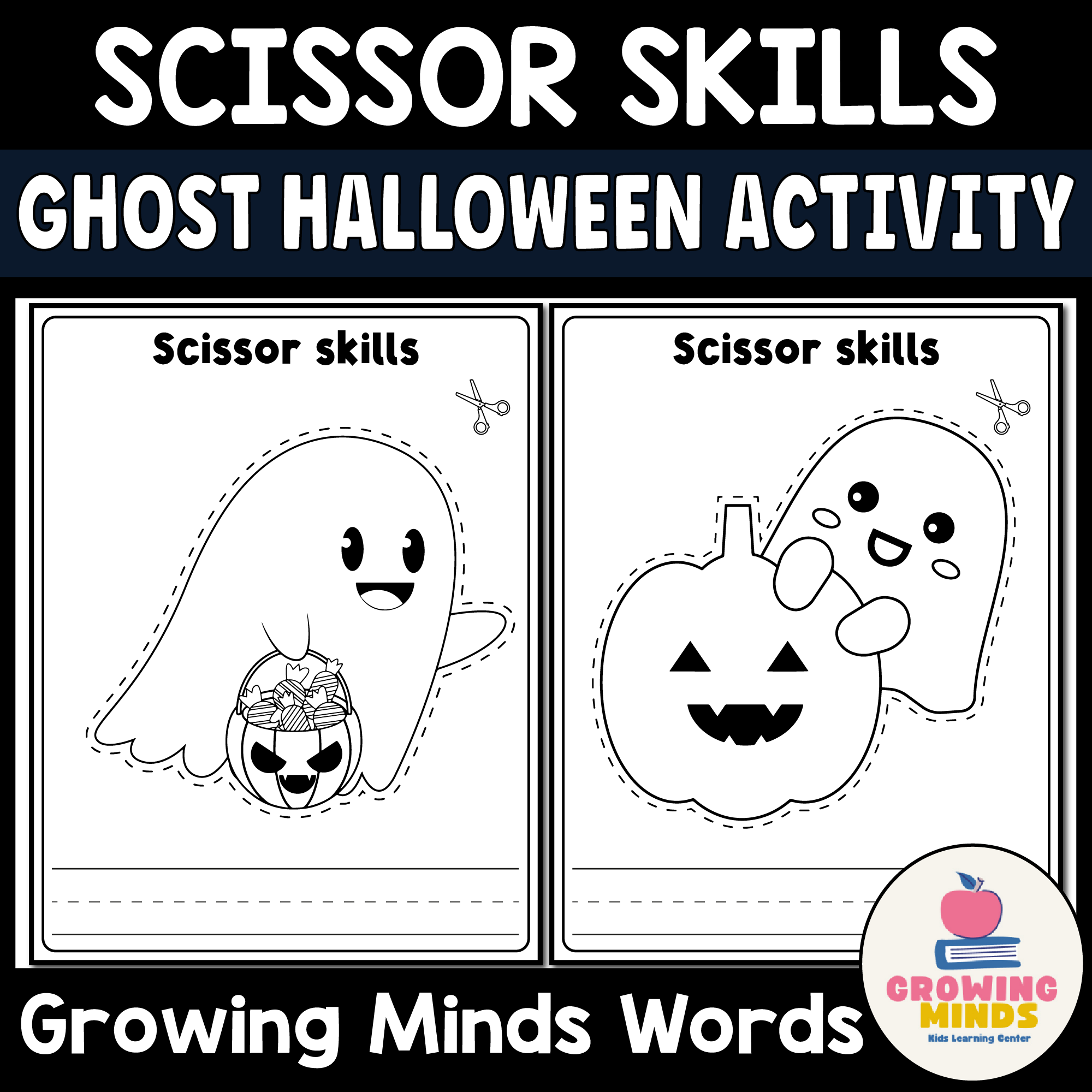 Ghost Halloween Scissor Skills Cutting Practice And Writing Activity Kindergarten Made By Teachers Ghost Halloween Scissor Skills Cutting Practice And Writing Activity Kindergarten Made By Teachers