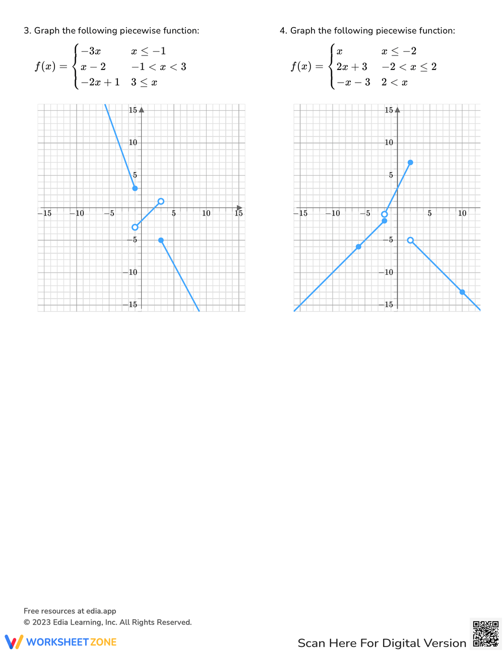 piecewise functions worksheet piecewise functions worksheet