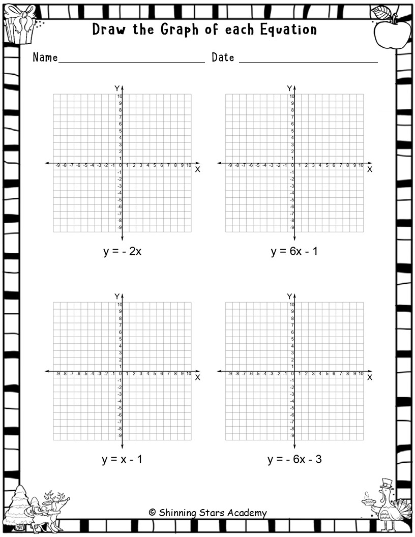 Graph The Linear Equation With Integers Worksheets Graphing Math Teaching Resources
