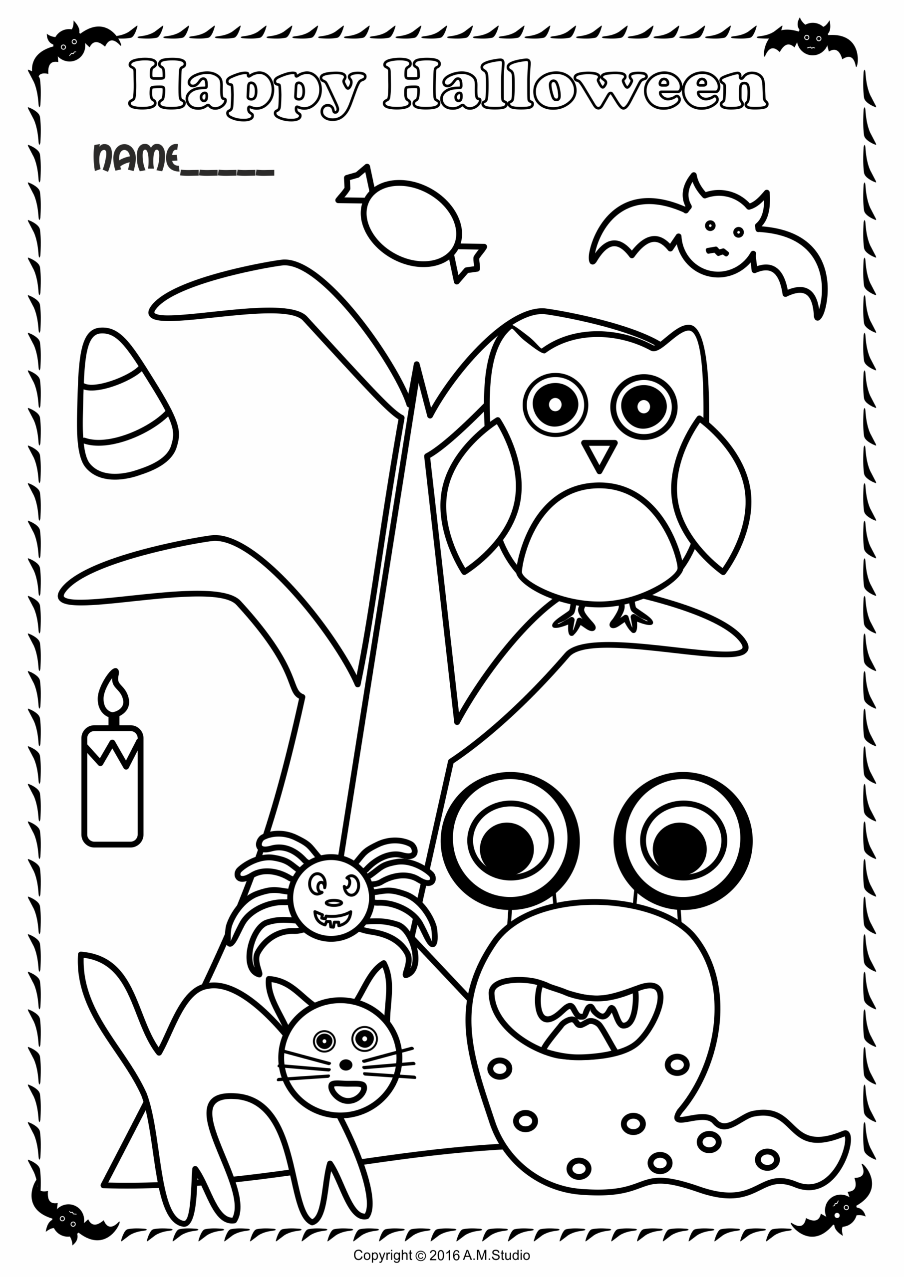 Halloween Coloring Pages For Kids Printable