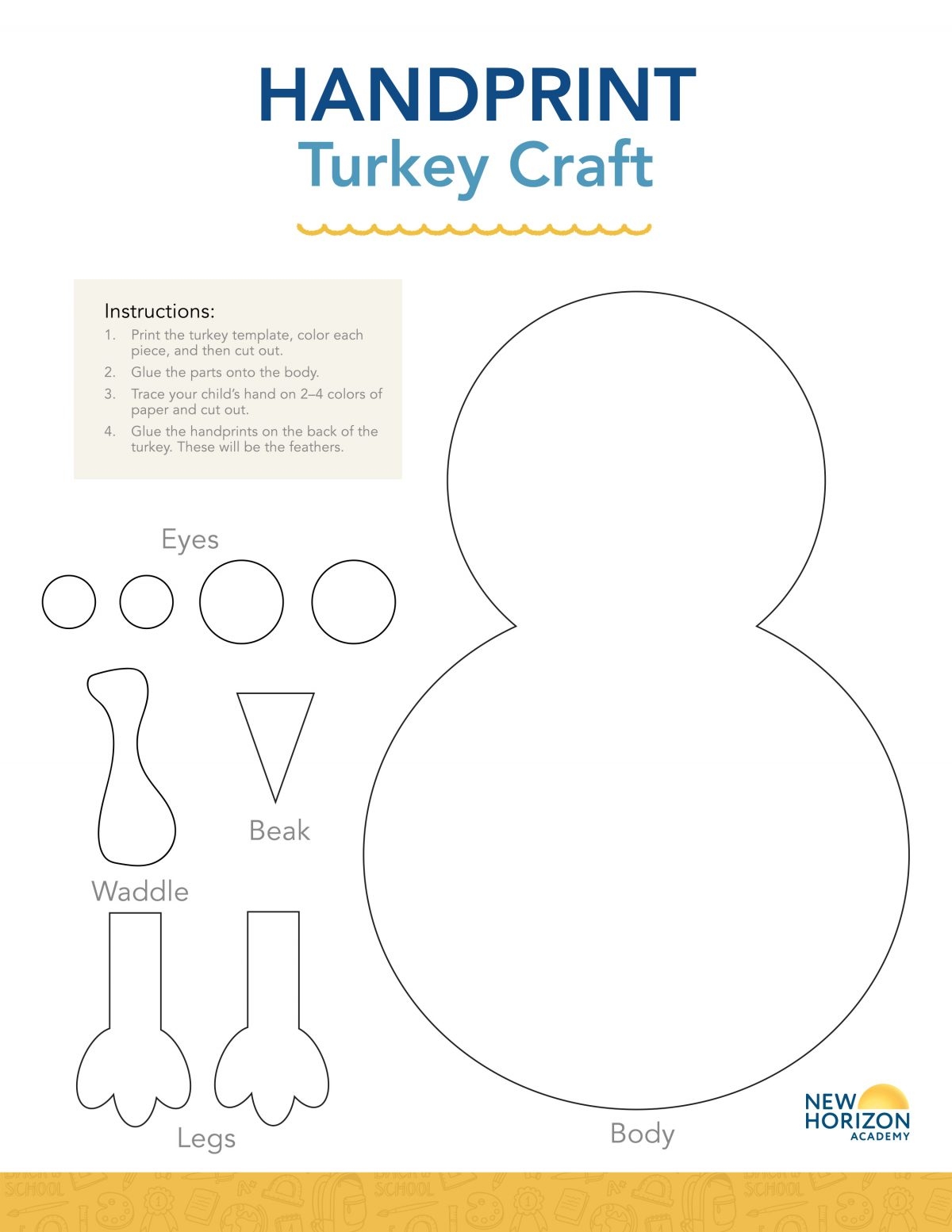 turkey template printable turkey template printable
