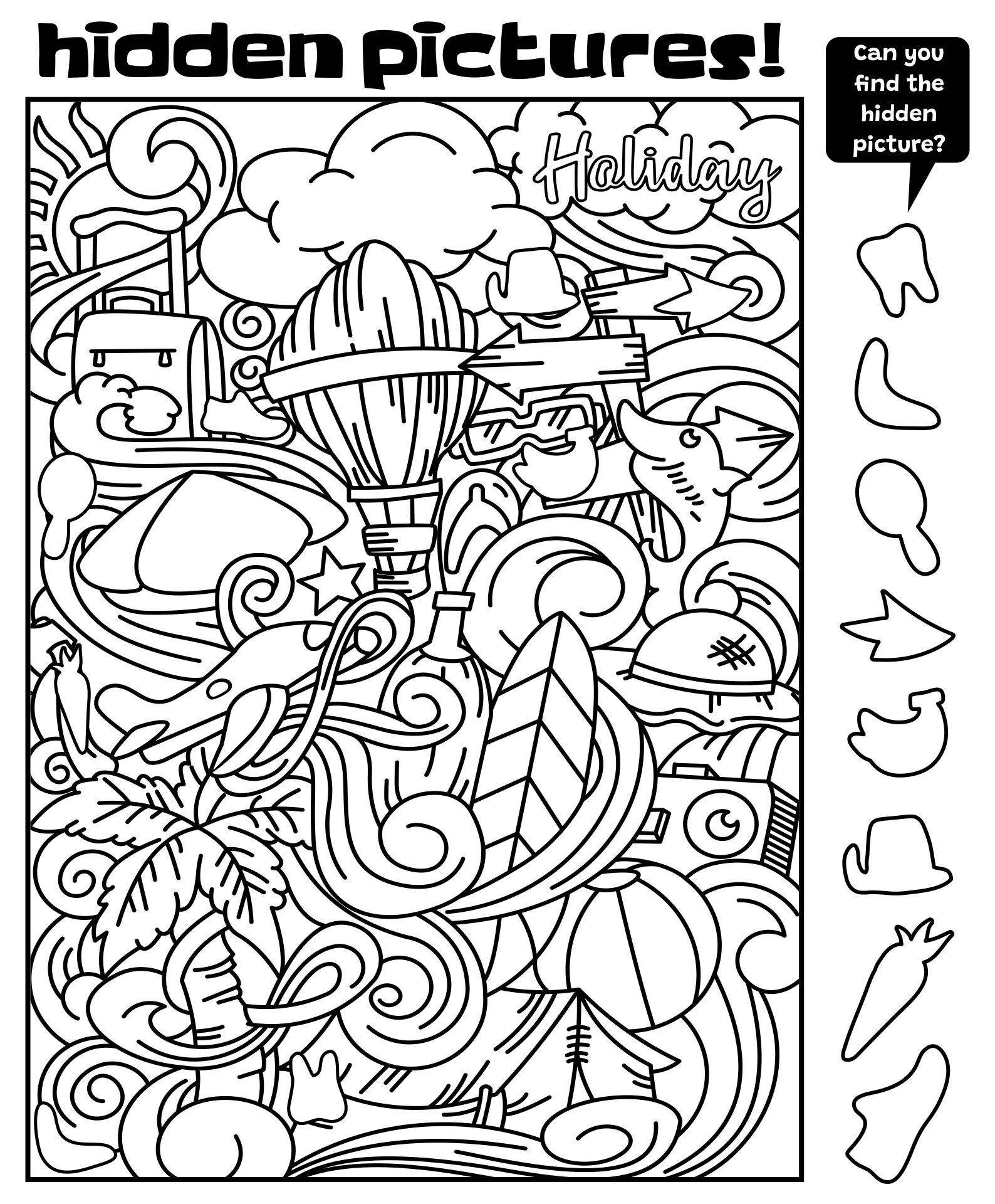 Hidden Object 20 Free PDF Printables Printablee