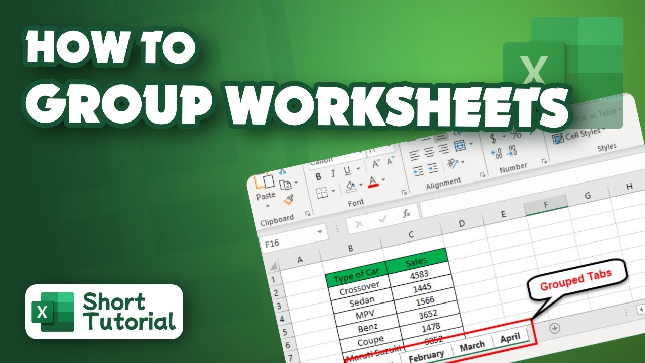 how to group worksheets excel