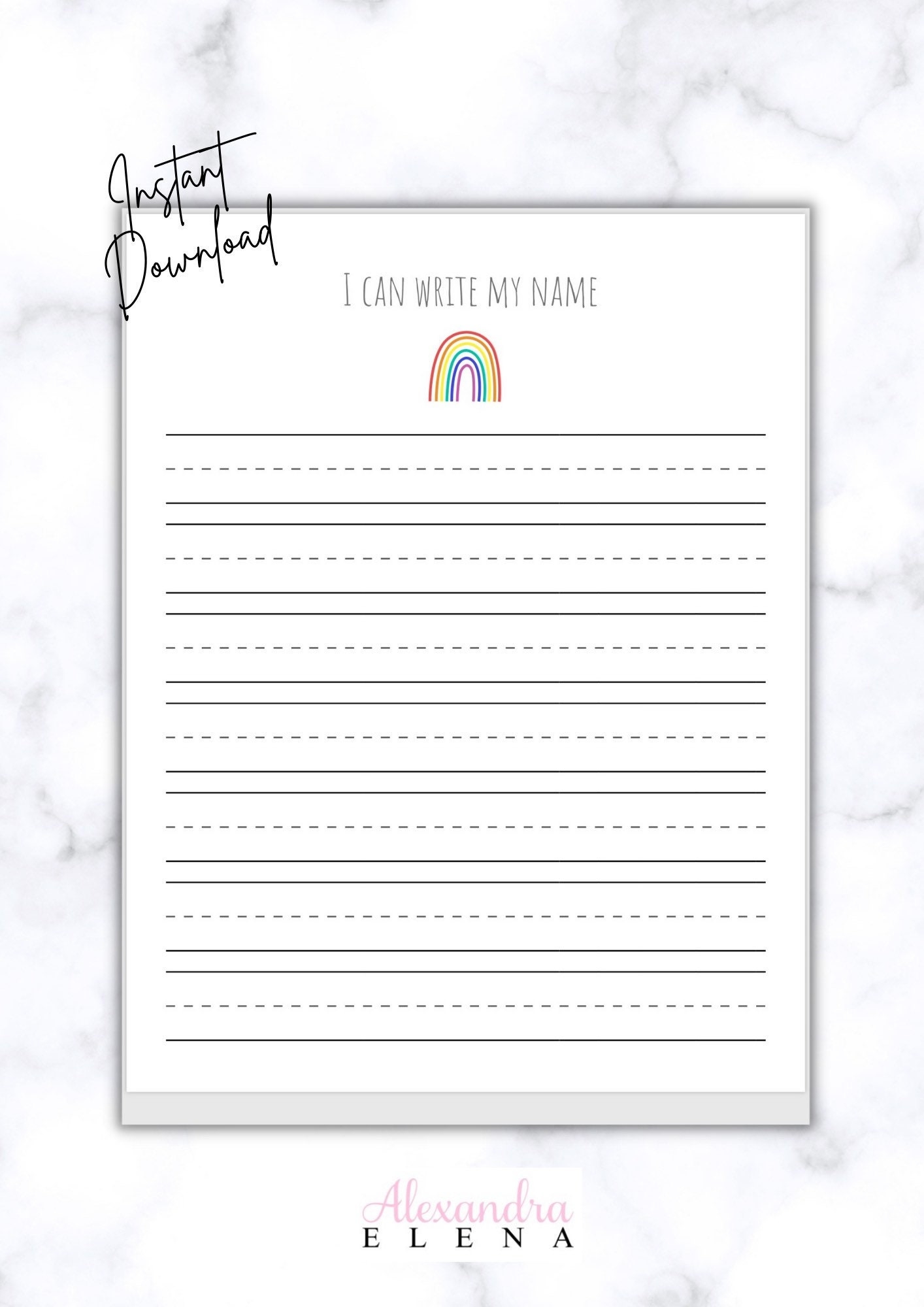 I Can Write My Name Printable PDF Etsy