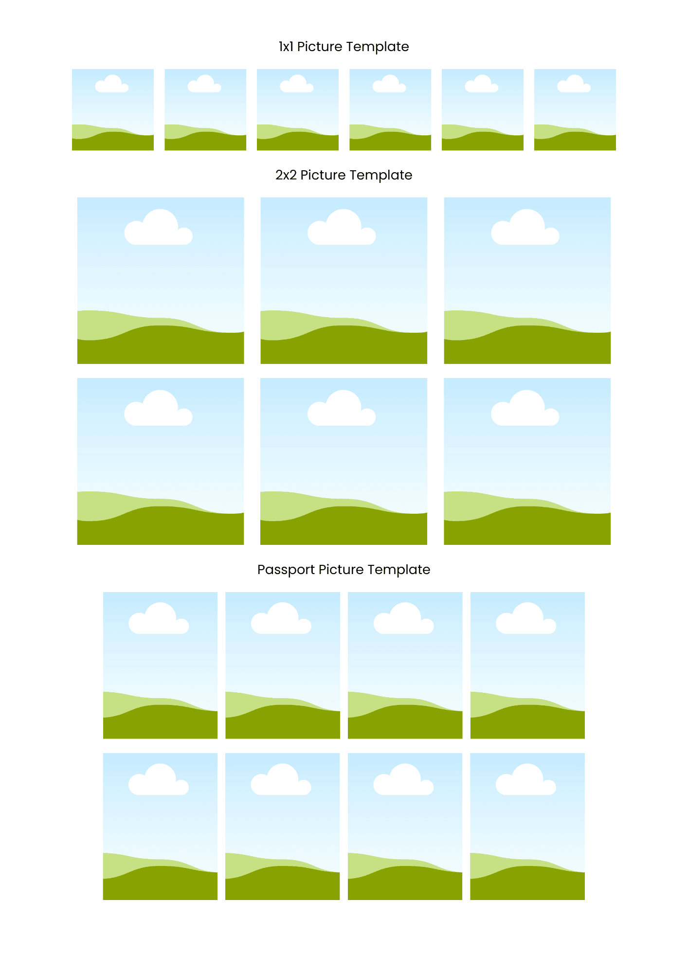 ID Picture Printable Template A4 By Issadigitaals Raket PH