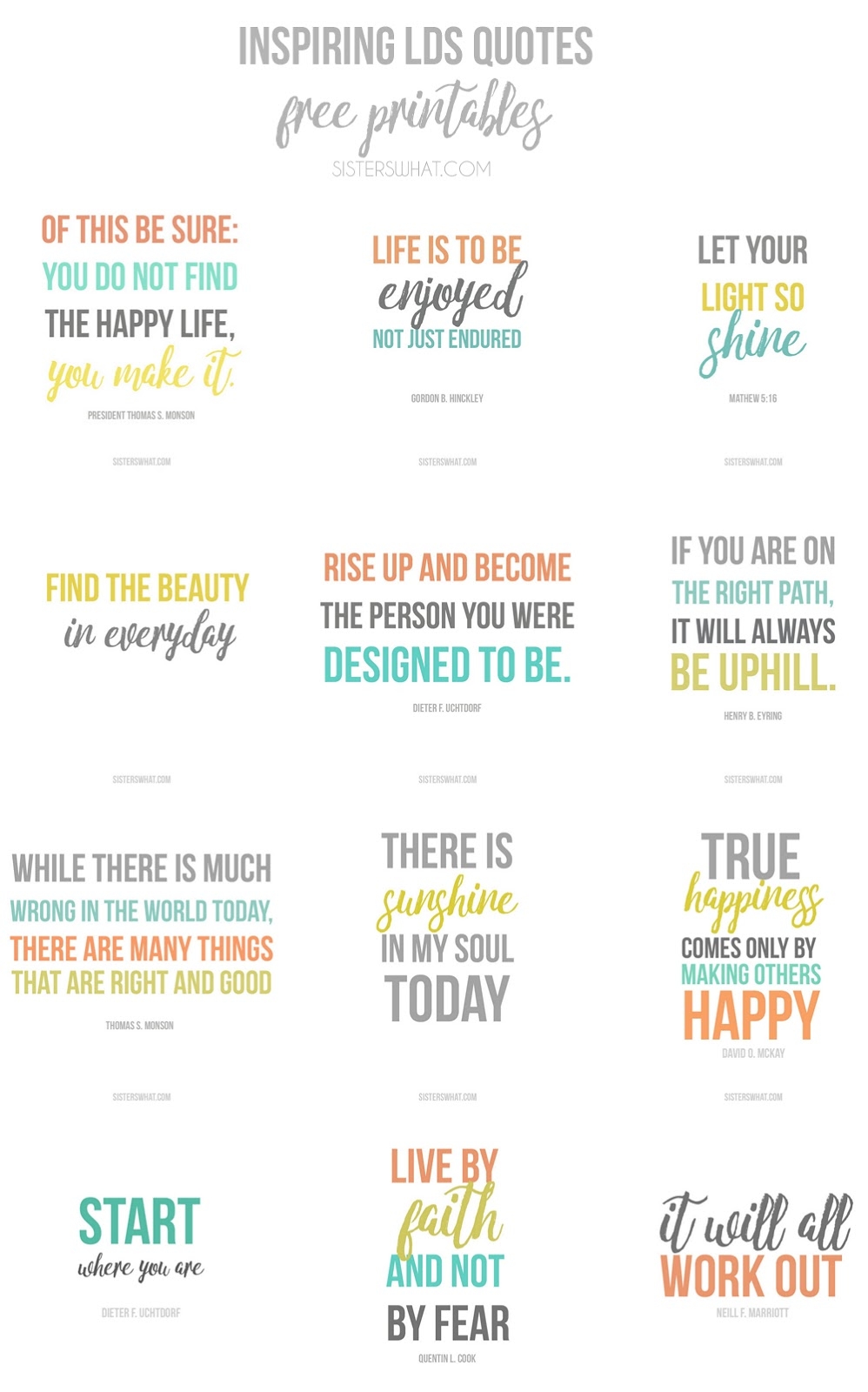 Inspirational Quotes Free Printables Sisters What 