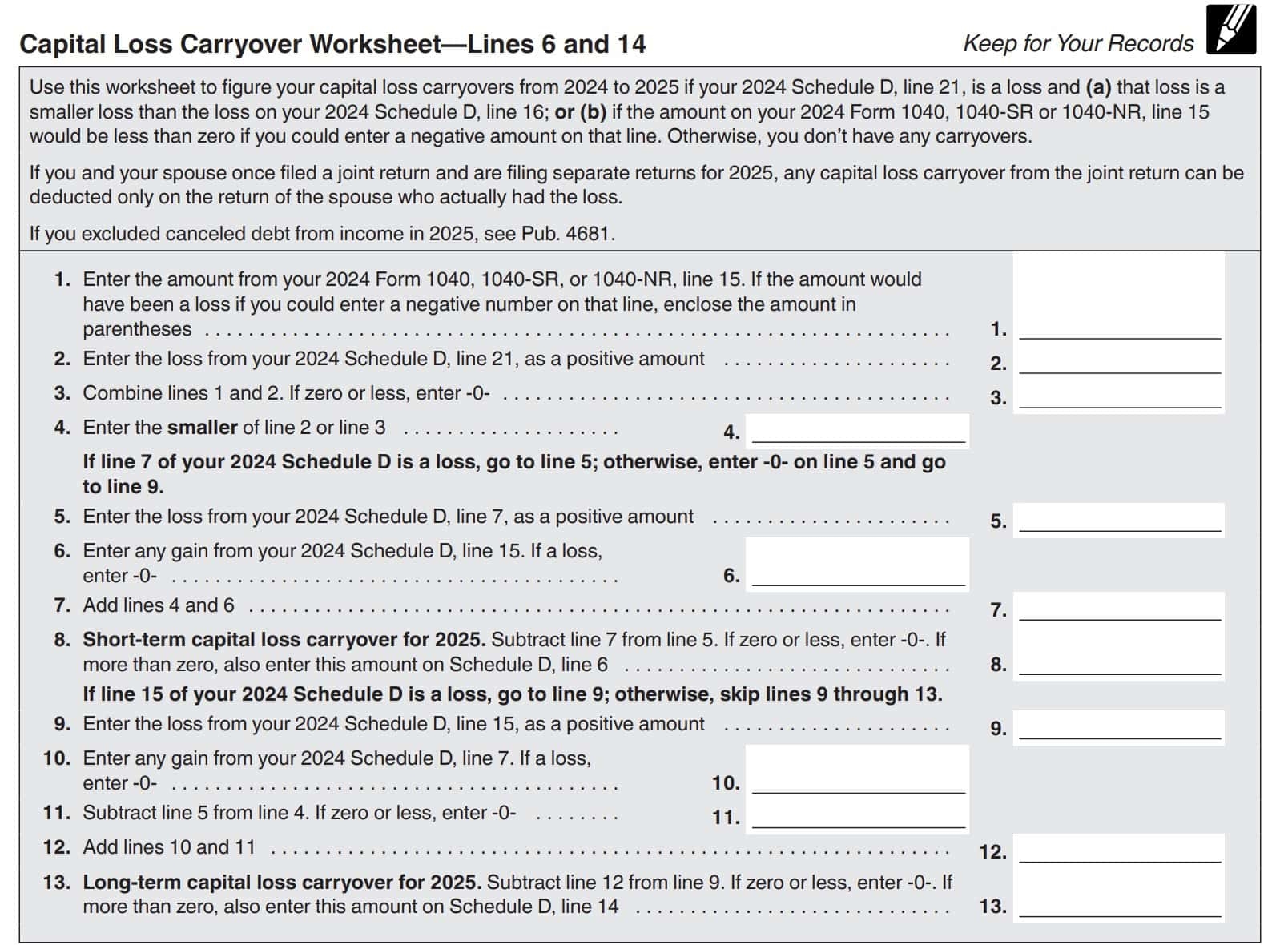 IRS Schedule D Instructions Capital Gains And Losses IRS Schedule D Instructions Capital Gains And Losses