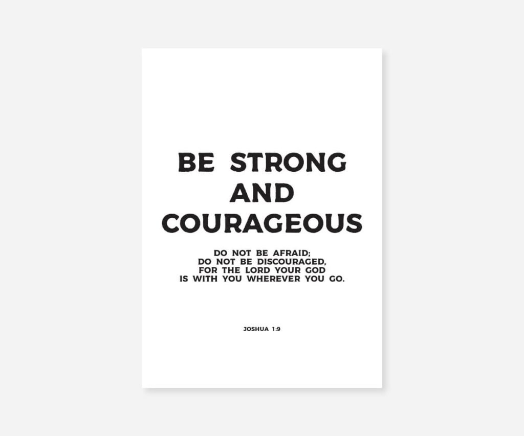joshua 1:9 memory verse printables