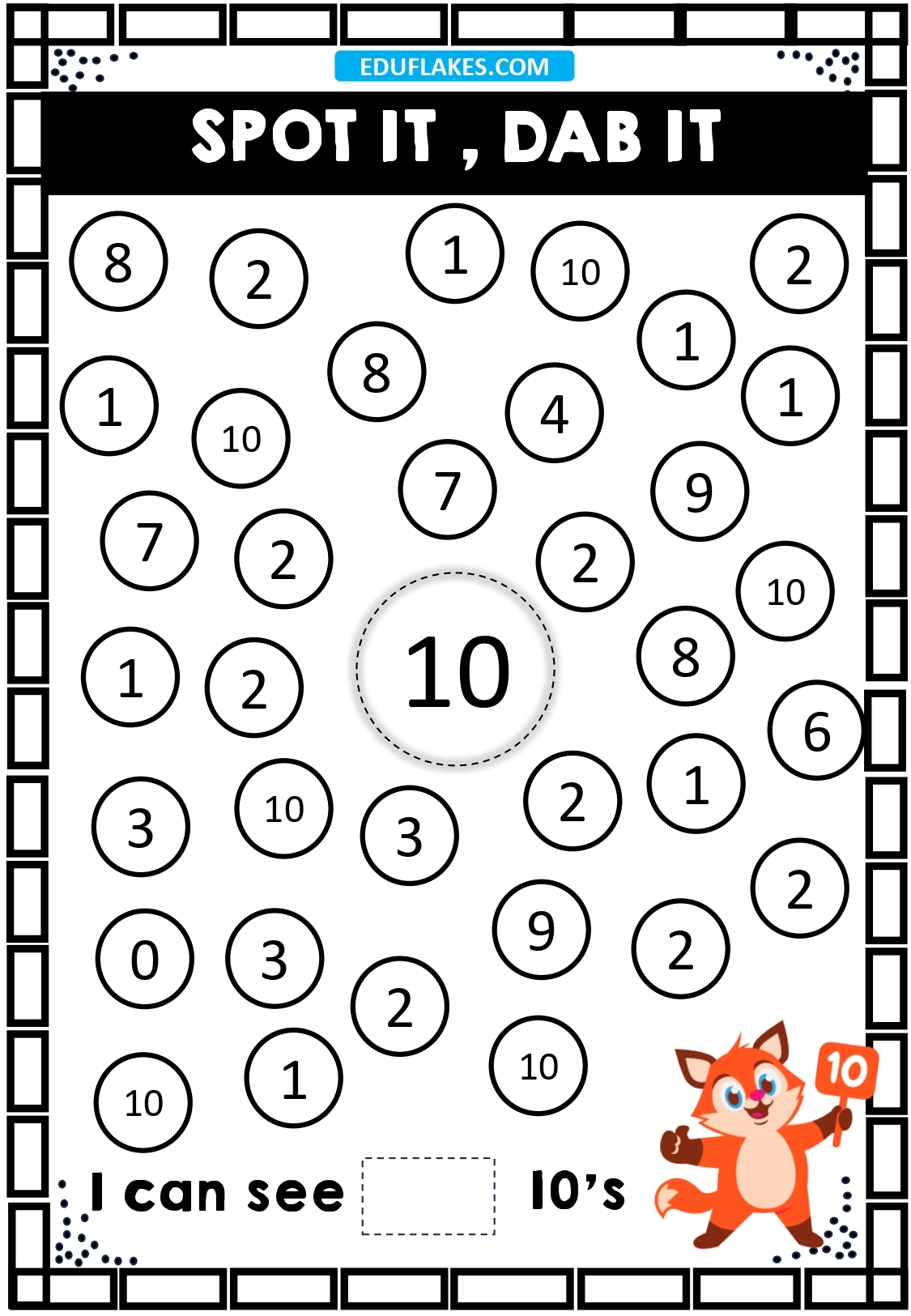 Kindergarten Number Recognition Worksheets 1 To 10 Free PDF Eduflakes