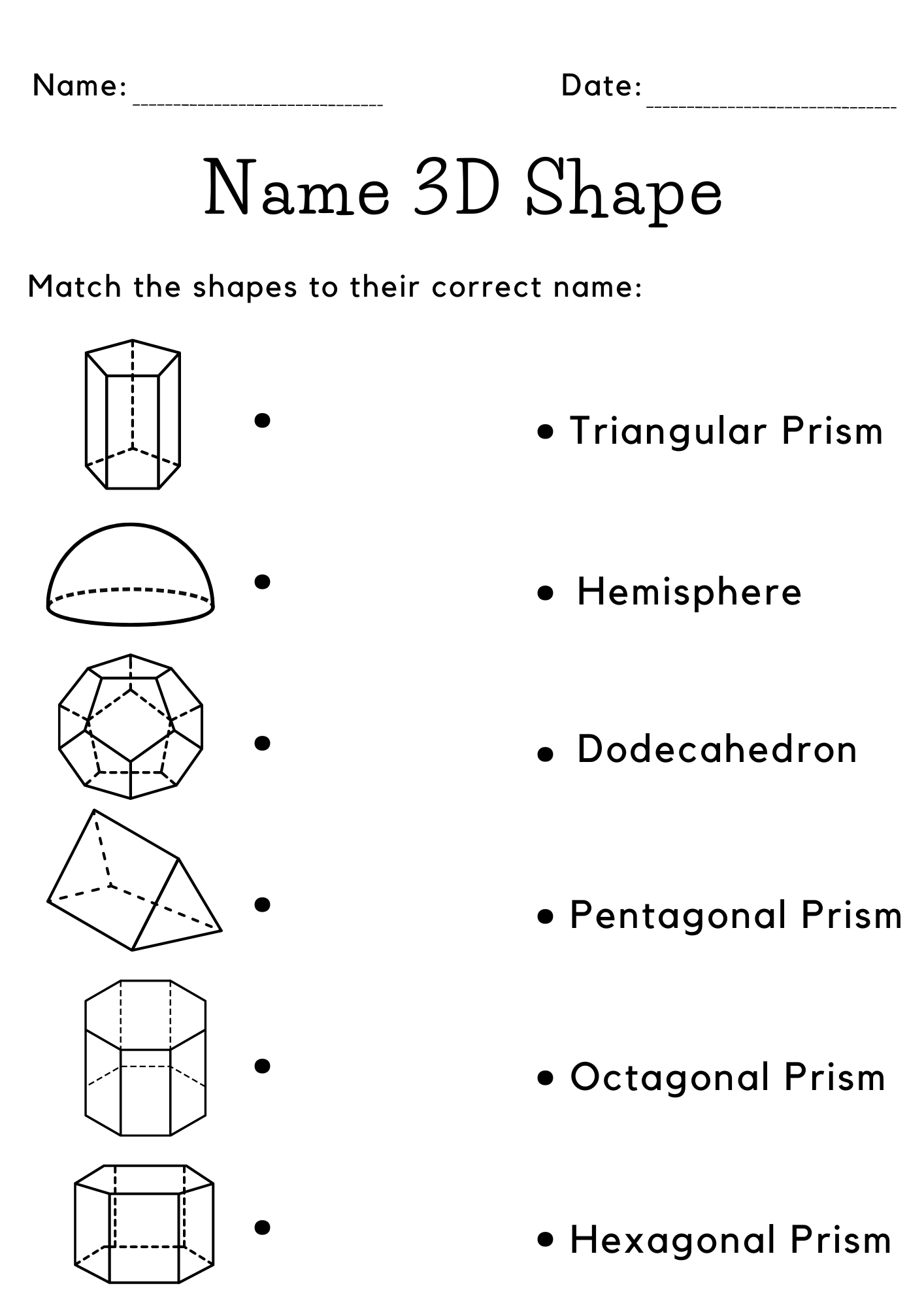 Kindergarten Printable 3d Shapes Naming Worksheet Made By Teachers