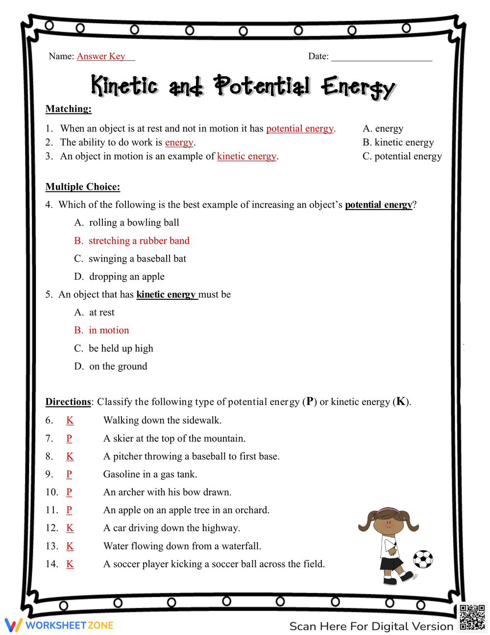 kinetic and potential energy worksheet kinetic and potential energy worksheet