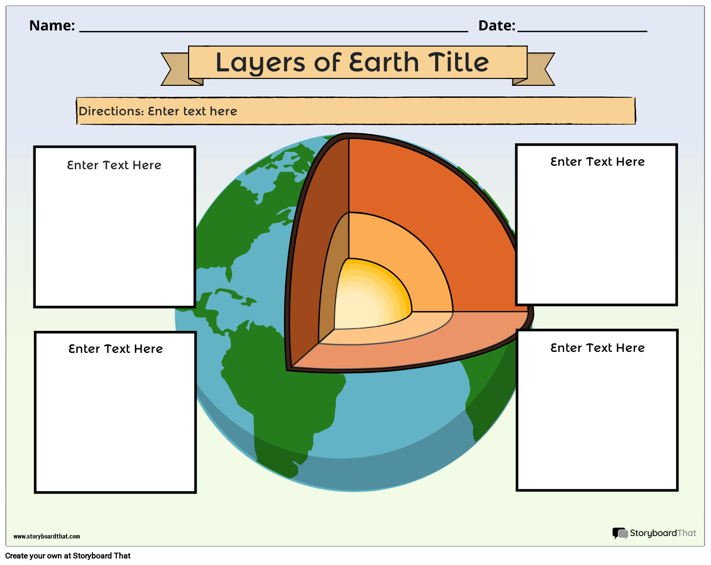 Layers Of Earth Worksheets Free From Storyboard That Layers Of Earth Worksheets Free From Storyboard That
