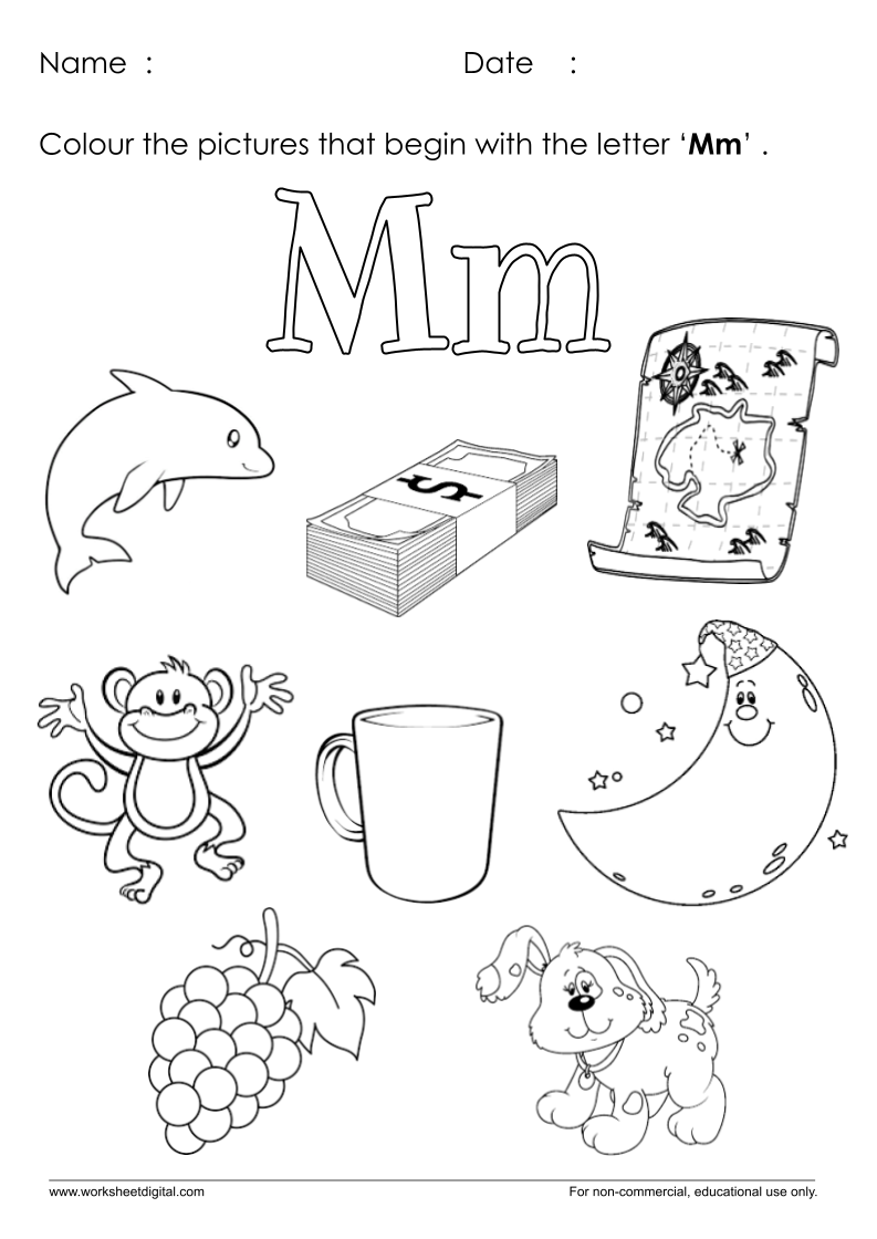 Letter M Worksheet For Kindergarten Worksheet Digital 1 Teacher Made Resources