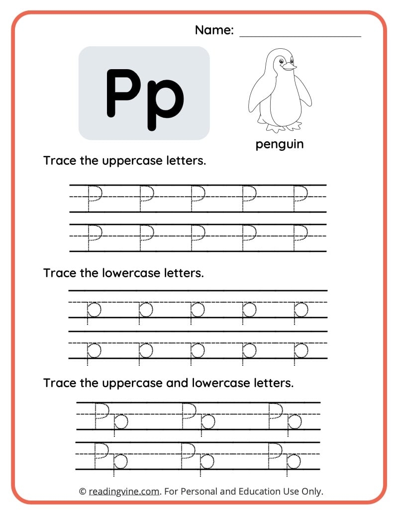 Letter P Worksheets For Preschool Free Printable