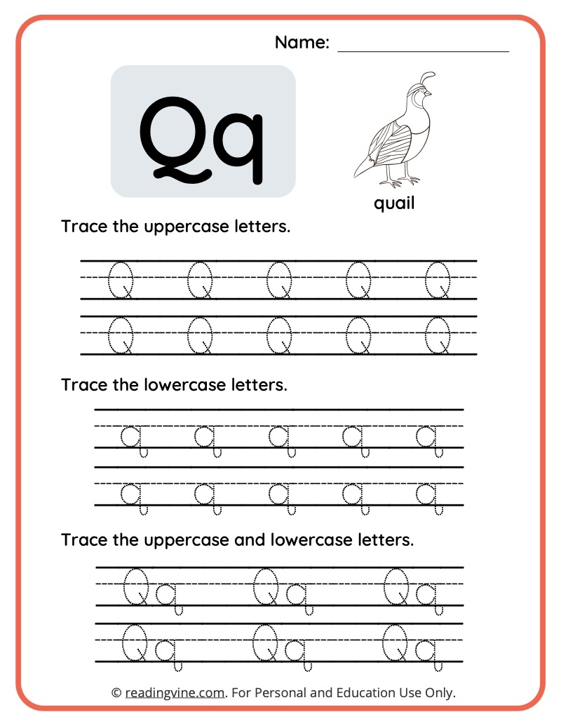 letter q worksheets