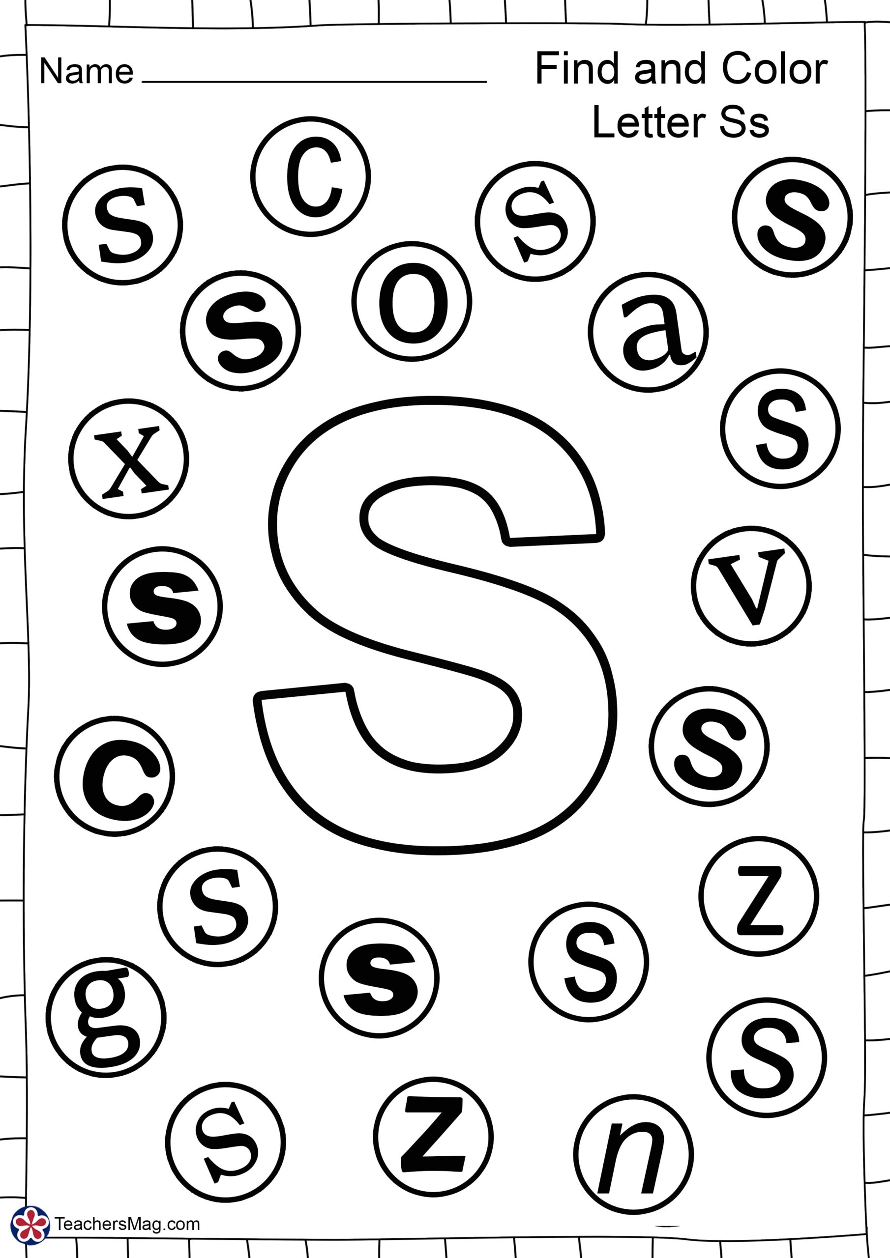 Letter S Free Worksheets TeachersMag