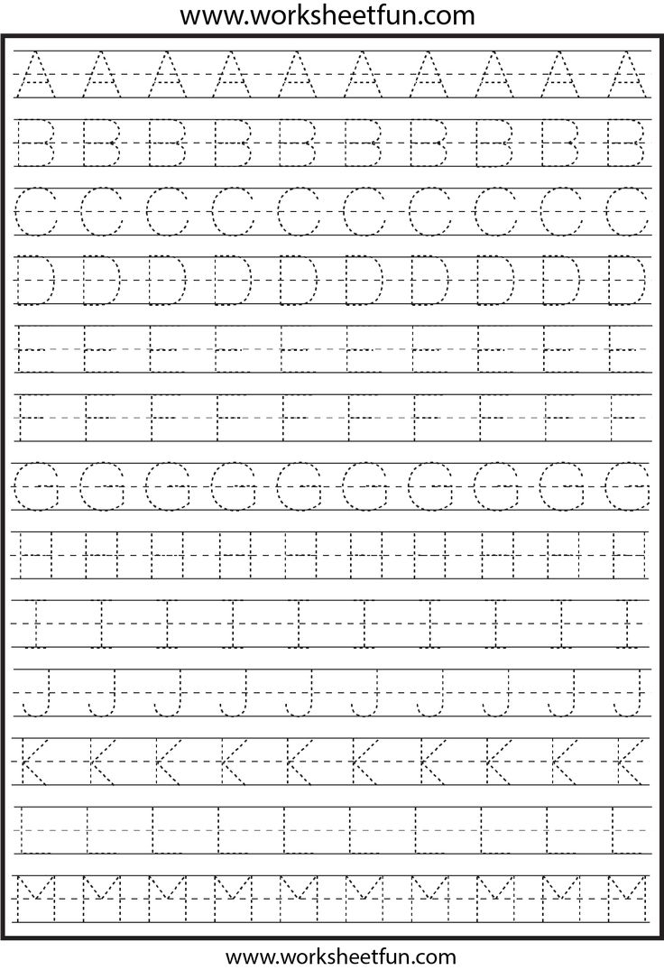 free printable preschool worksheets tracing letters