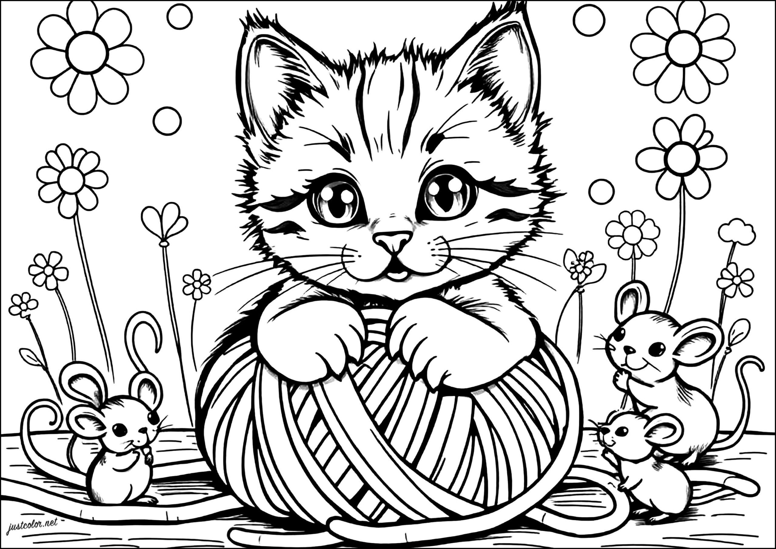 printable cat coloring pages