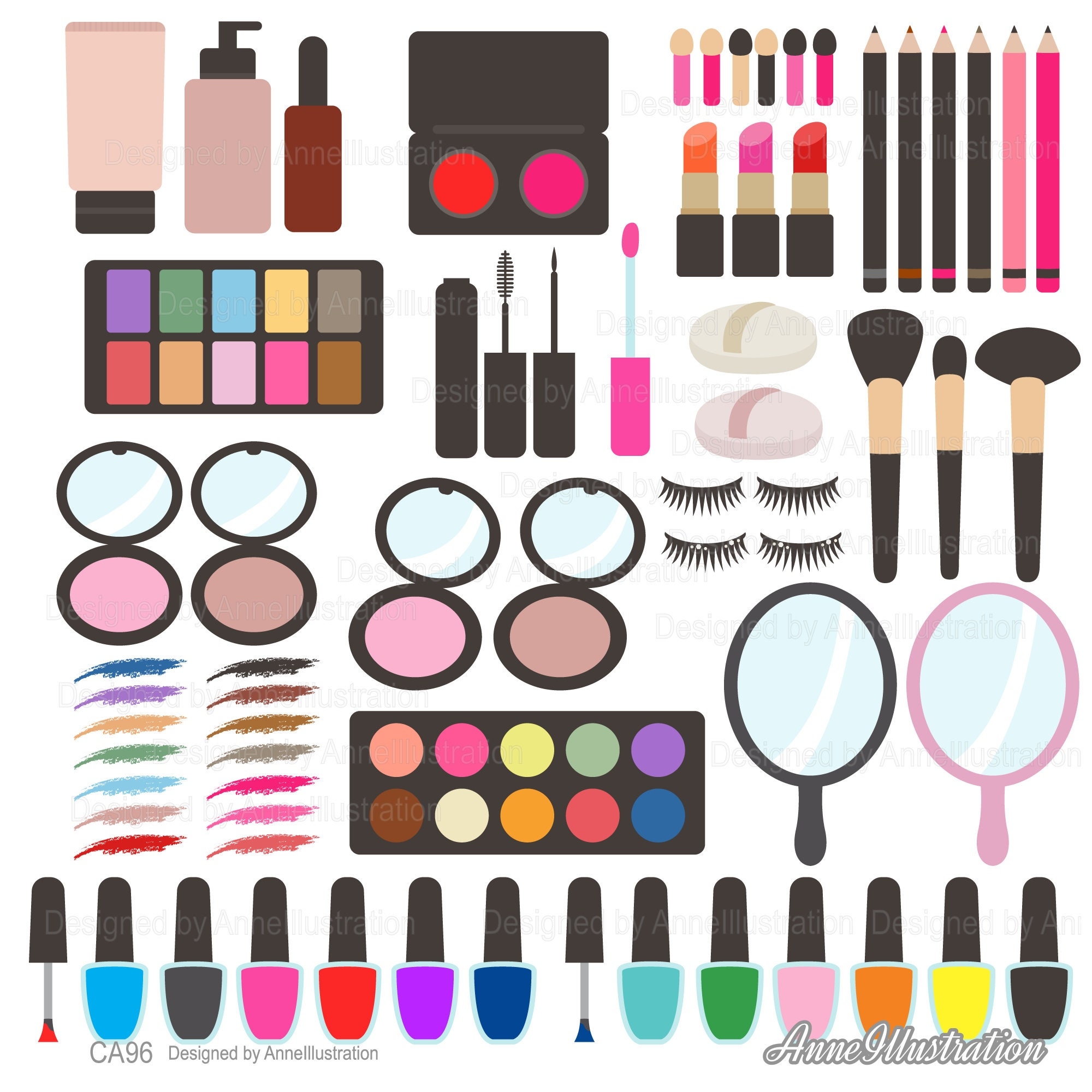Make Up Clipart Etsy Make Up Clipart Etsy