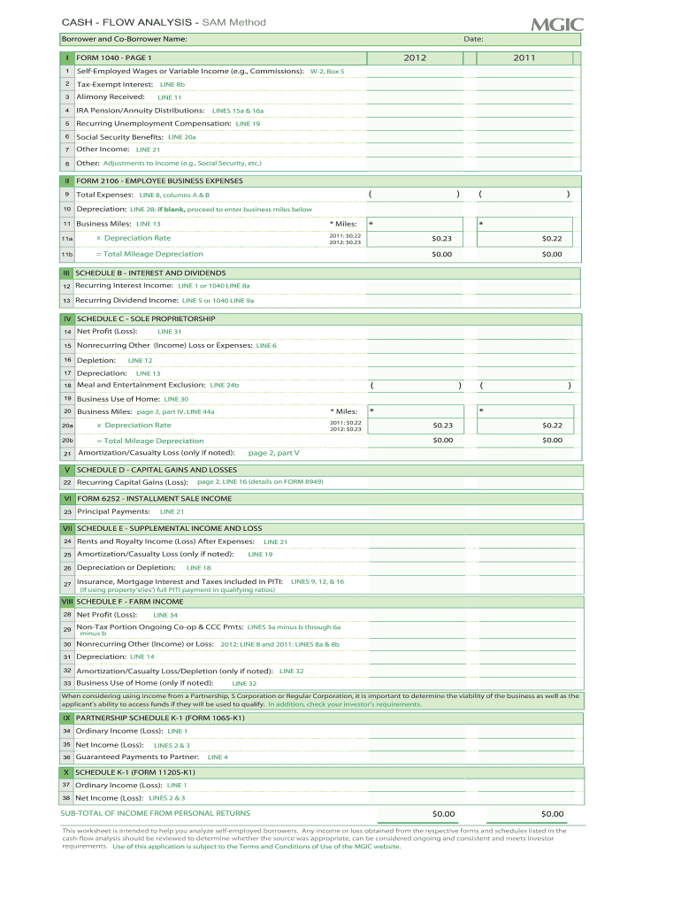 Mgic Income Worksheet Fill Out Sign Online DocHub