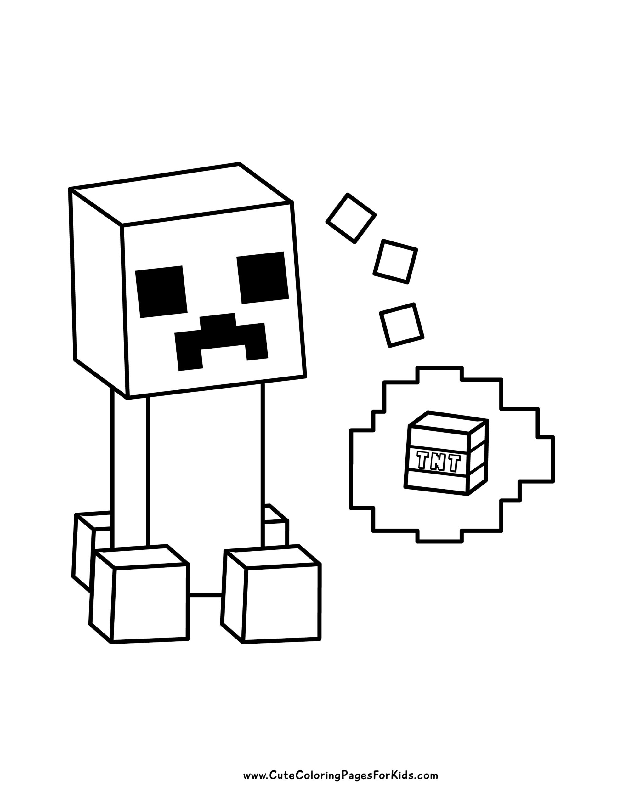 printable coloring pages minecraft