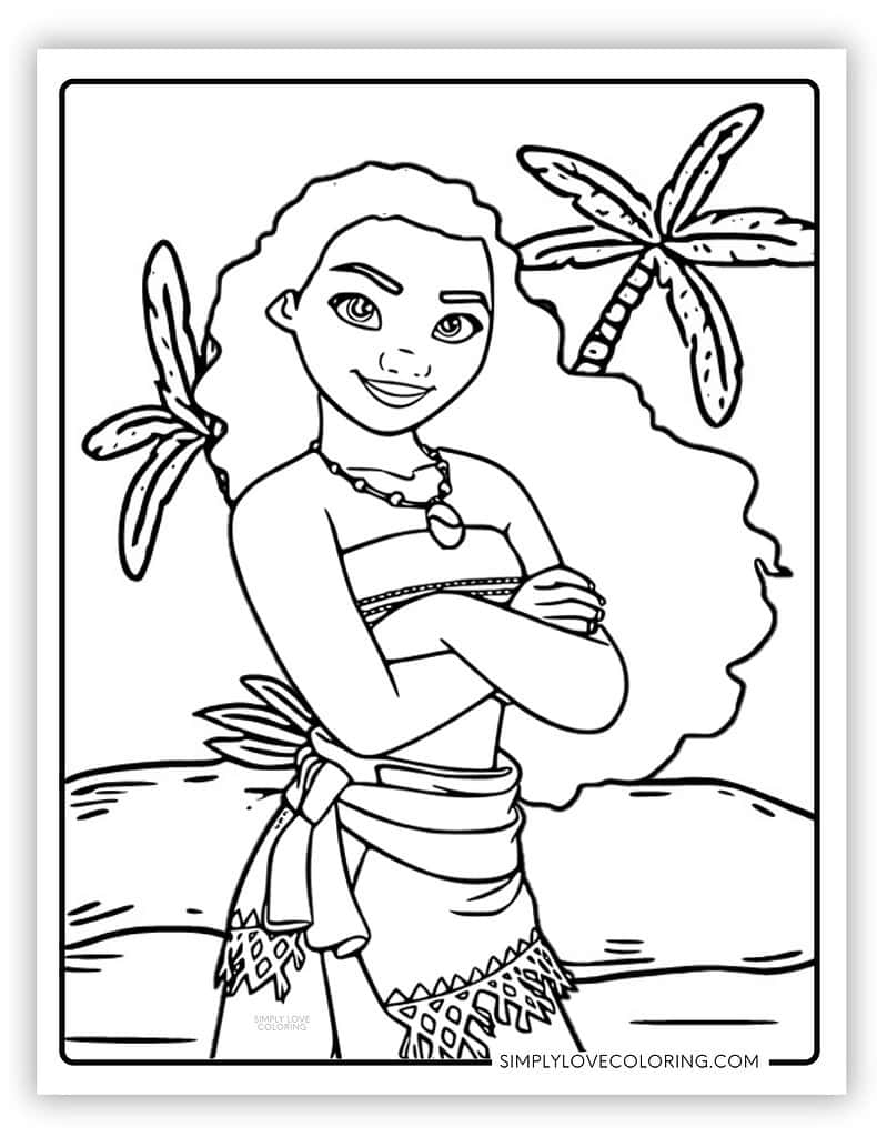 moana coloring pages printable