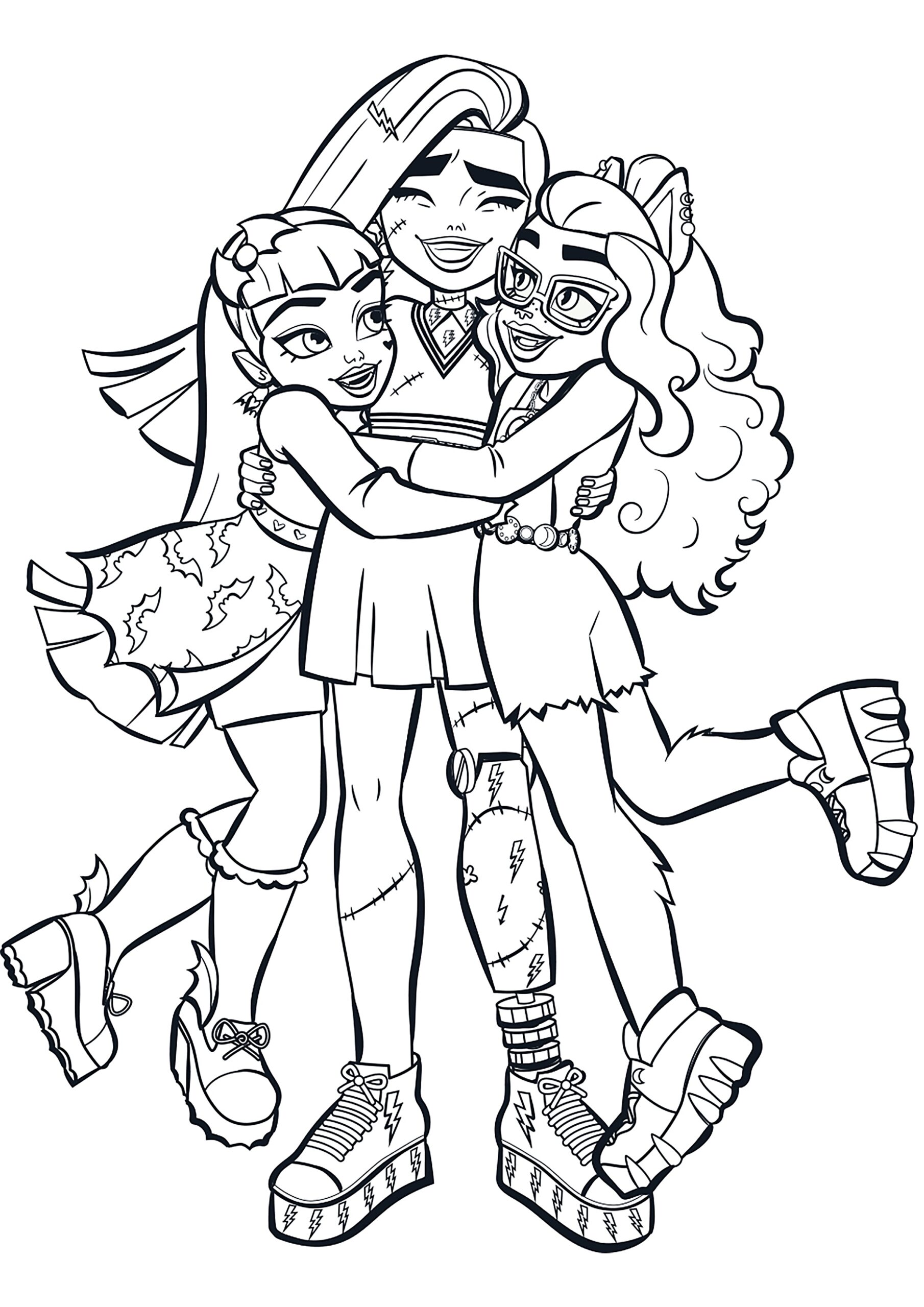 monster high coloring printables